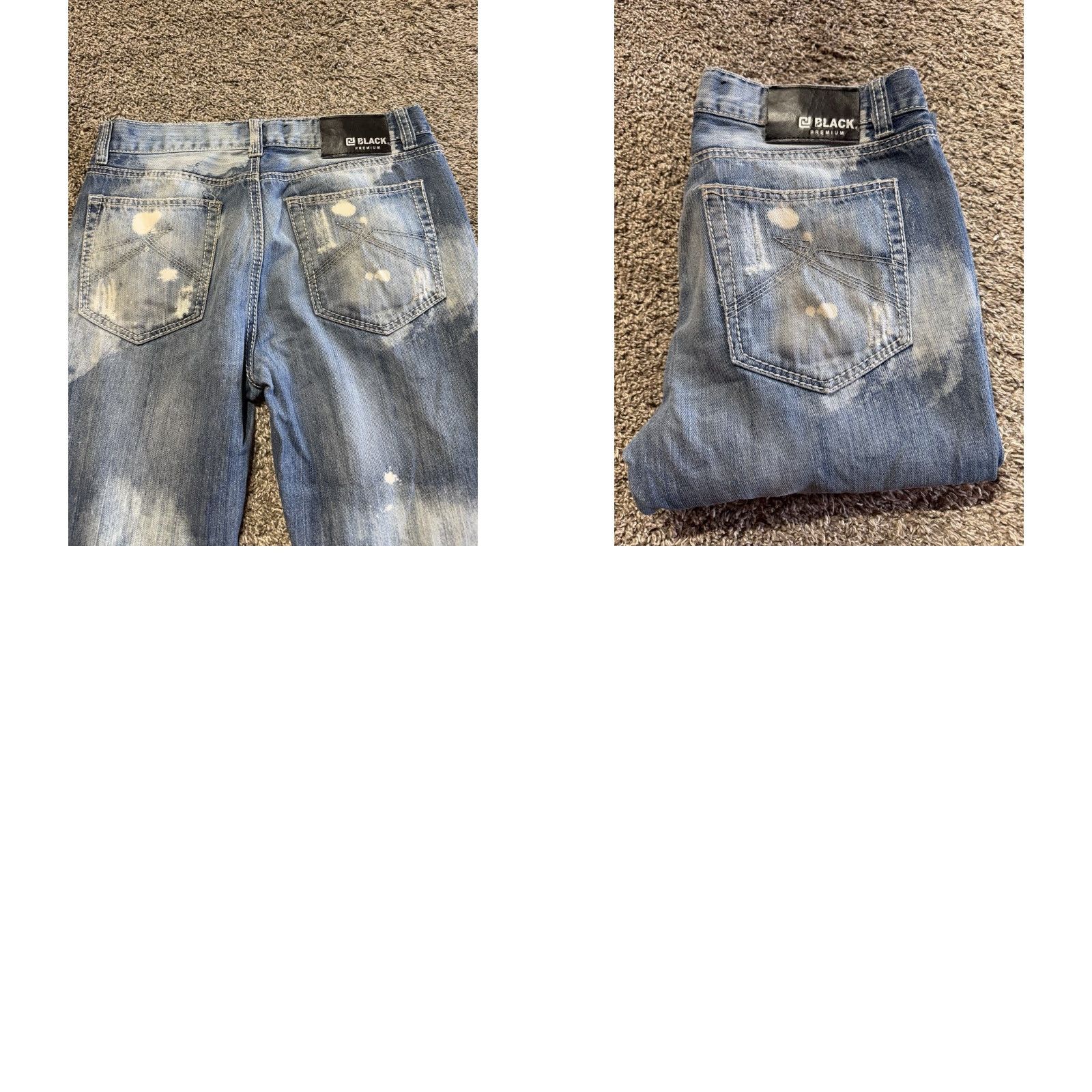 Denime Black Jeans Men Size 30 Blue Denim 30X32 Slim Straight Low Rise Size US 30 / EU 46 - 9 Thumbnail