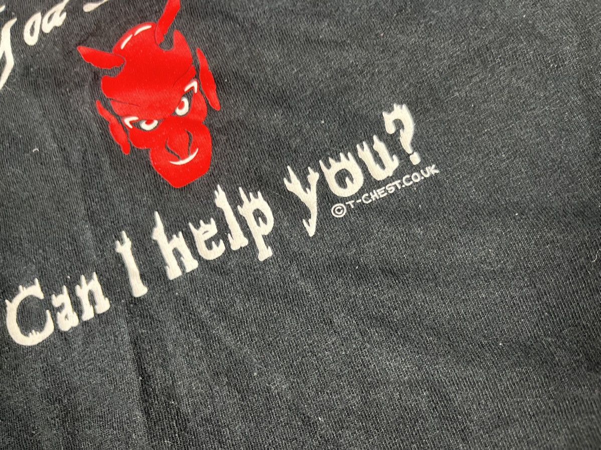Band Tees Vintage God's Busy Can I Help You? Devil T-Shirt Size US XL / EU 56 / 4 - 5 Thumbnail