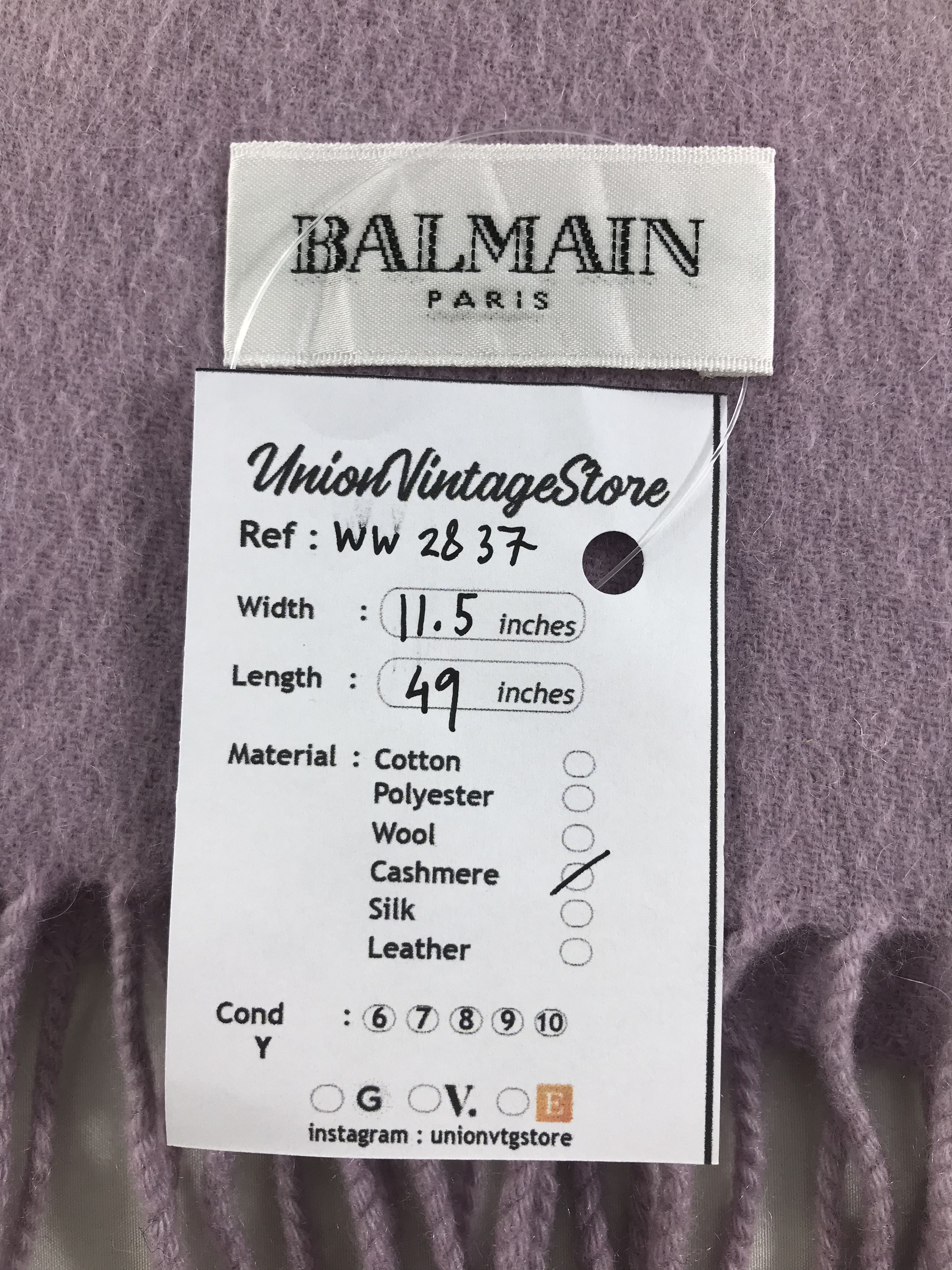 Vintage Balmain Scarf / Muffler / Neckwear - WW2837 Size ONE SIZE - 4 Thumbnail