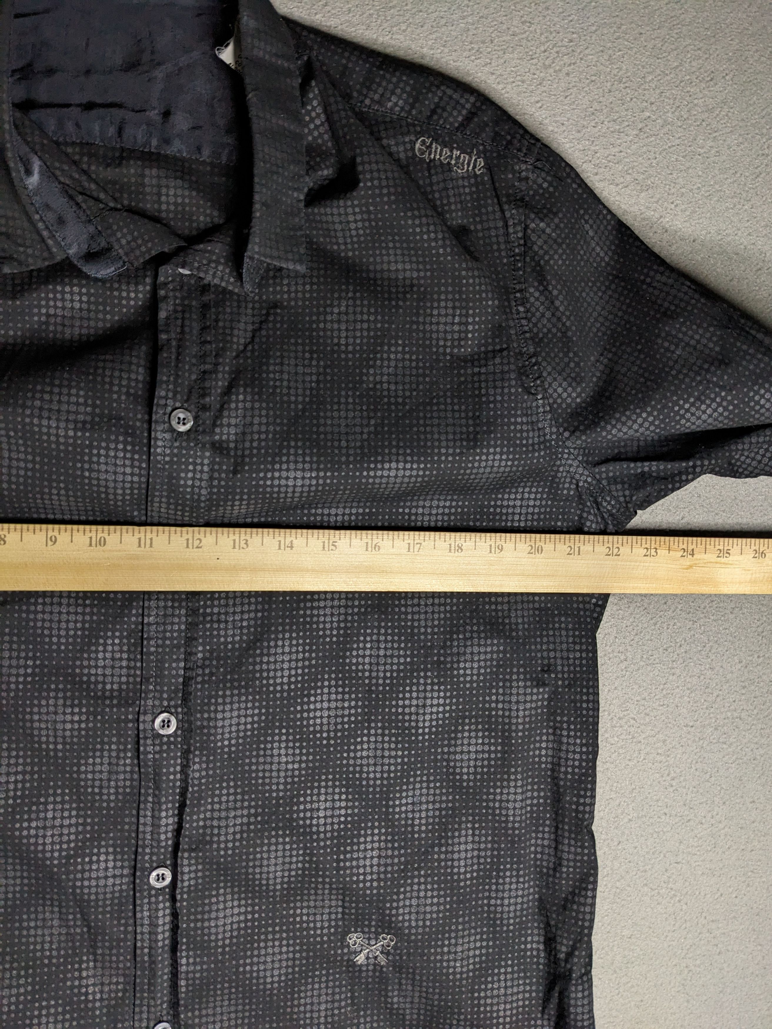 Energie VINTAGE Energie Button Up Shirt Geometric Black Large 90s Size US L / EU 52-54 / 3 - 14 Thumbnail