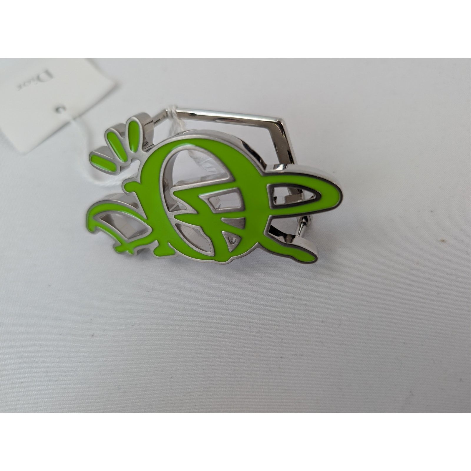 Dior o1rshd1 Size: OS / Jack 35MM Belt Buckle in Silver/Pistachio Size ONE SIZE - 3 Thumbnail
