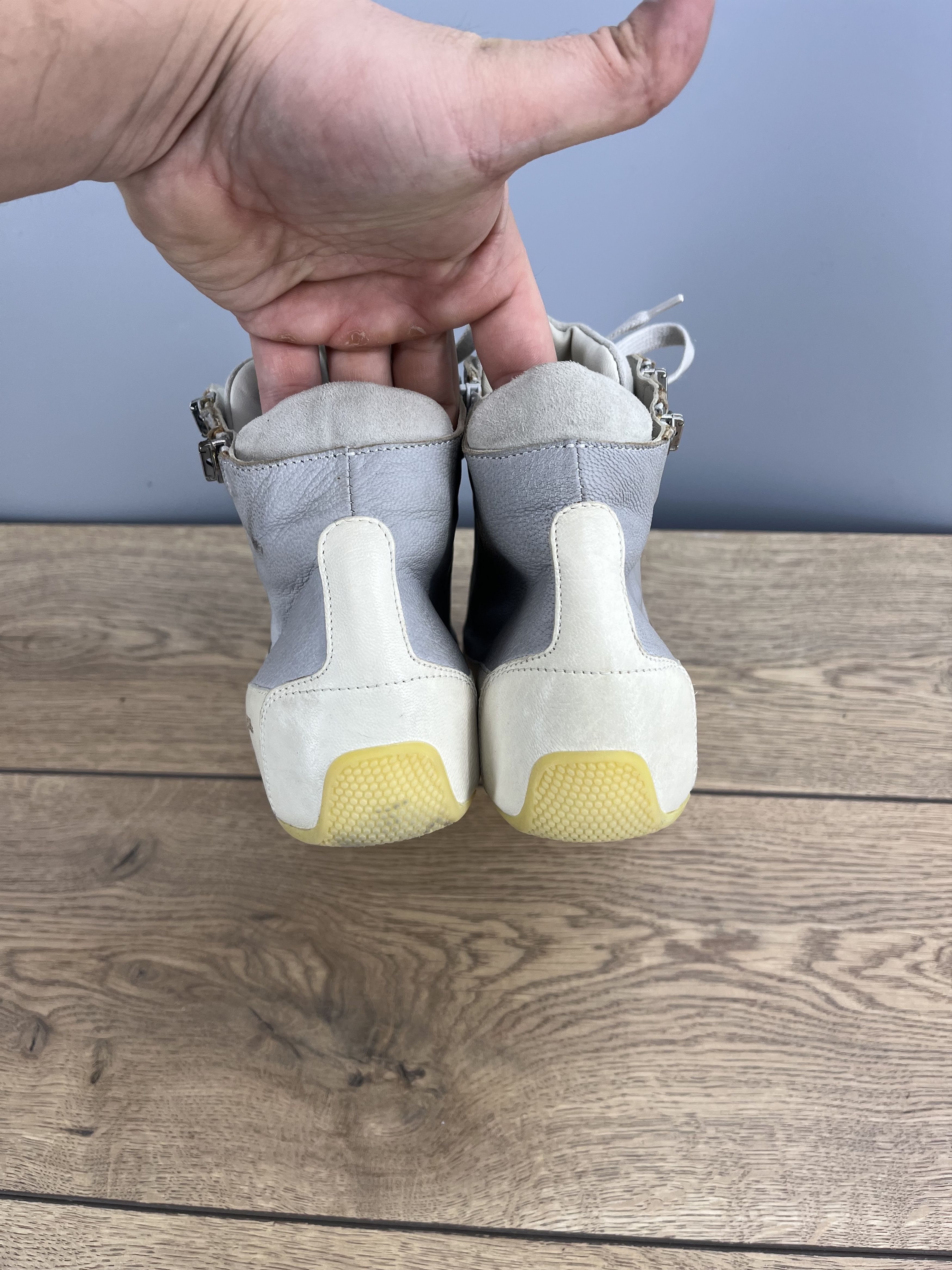Vintage Candice Cooper Hi-Top Leather Sneakers EU 41 Gray Size US 9.5 / IT 39.5 - 12 Thumbnail