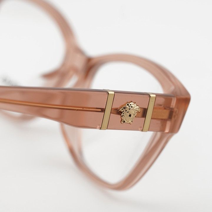 Versace Versace VE3344F 5434 Eyeglasses Brown 54mm Cat Eye Frame Size ONE SIZE - 8 Thumbnail