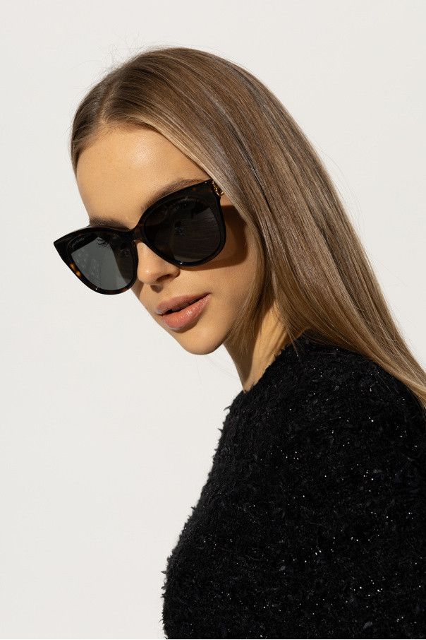 Balenciaga o1bcso1str1024 Size: OS / Dynasty Cat Sunglasses in Brown Size ONE SIZE - 2 Thumbnail