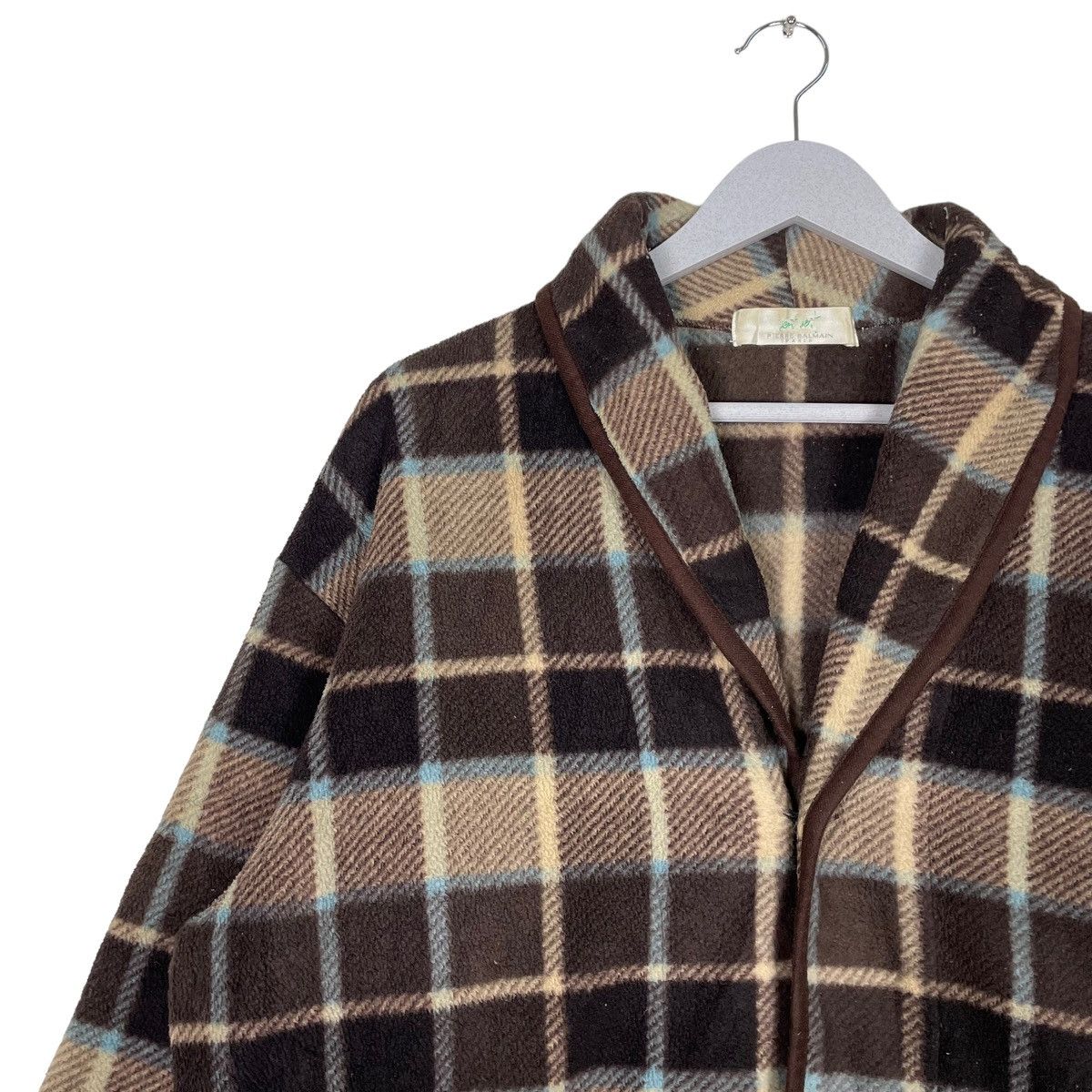 Pierre Balmain × Vintage 💥PIERRE BALMAIN CHECKED ROBE WEAR Size US L / EU 52-54 / 3 - 6 Thumbnail