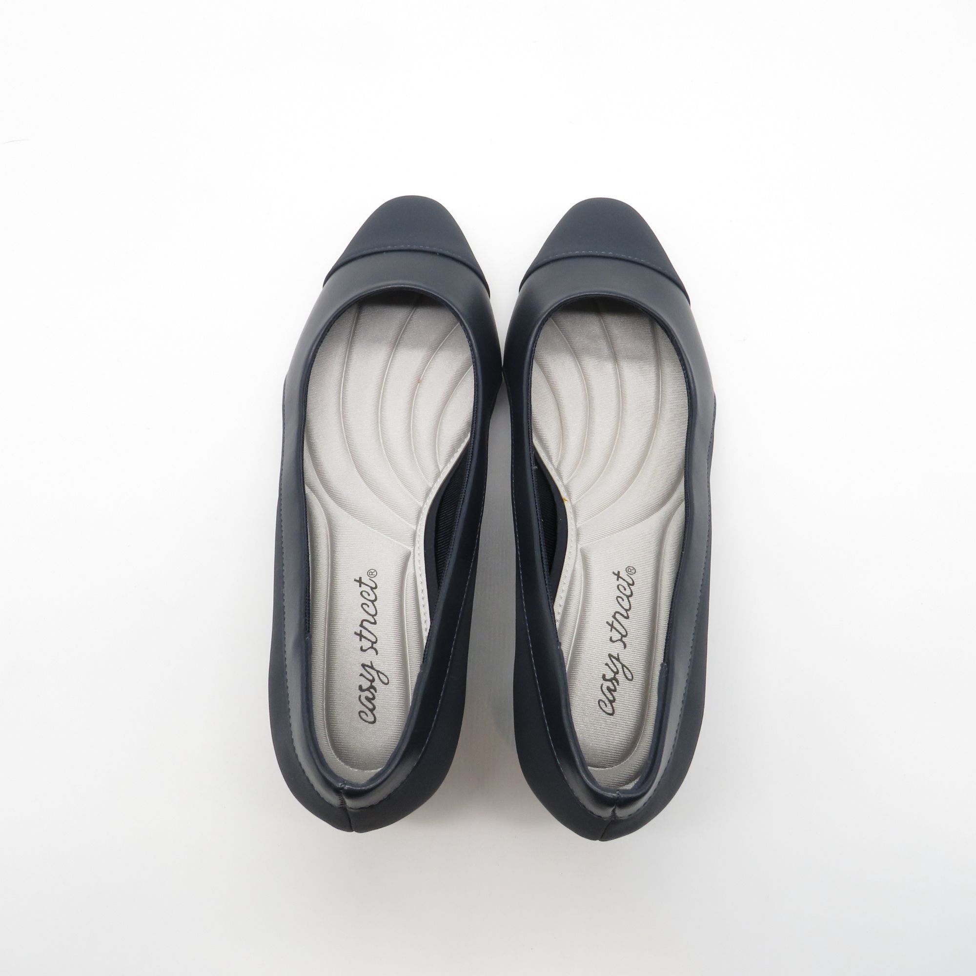 Other Easy Street Womens Navy Blue Low Heel Slip-On Comfort Shoes Size US 7.5 / IT 37.5 - 3 Thumbnail