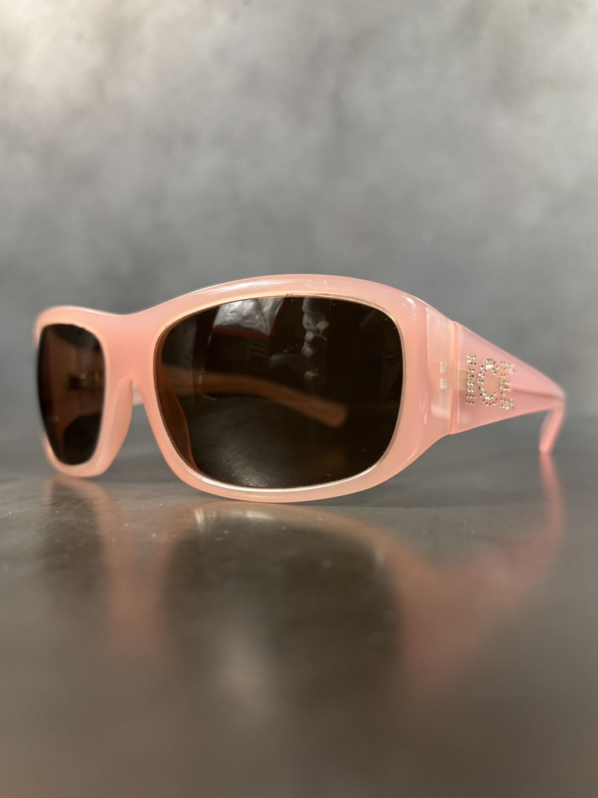 Iceberg 2000s ICEBERG Sunglasses Y2K Vintage Rhinestone Pink Jewel Size ONE SIZE - 4 Thumbnail