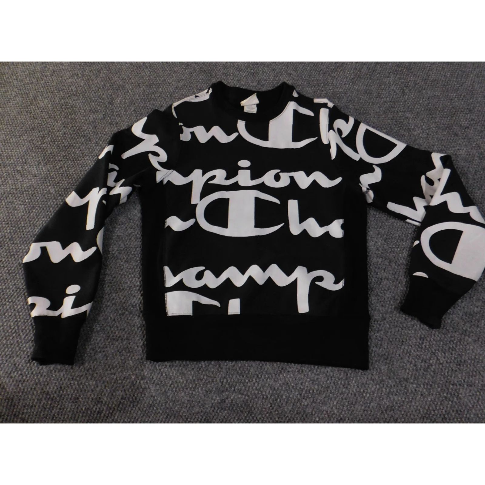 Champion Champion Sweatshirt Mens Small Black Reverse Weave Logo Crewneck Long Sleeve Pullover Knit Cotton Black Size S Regular Size US S / EU 44-46 / 1 - 2 Thumbnail
