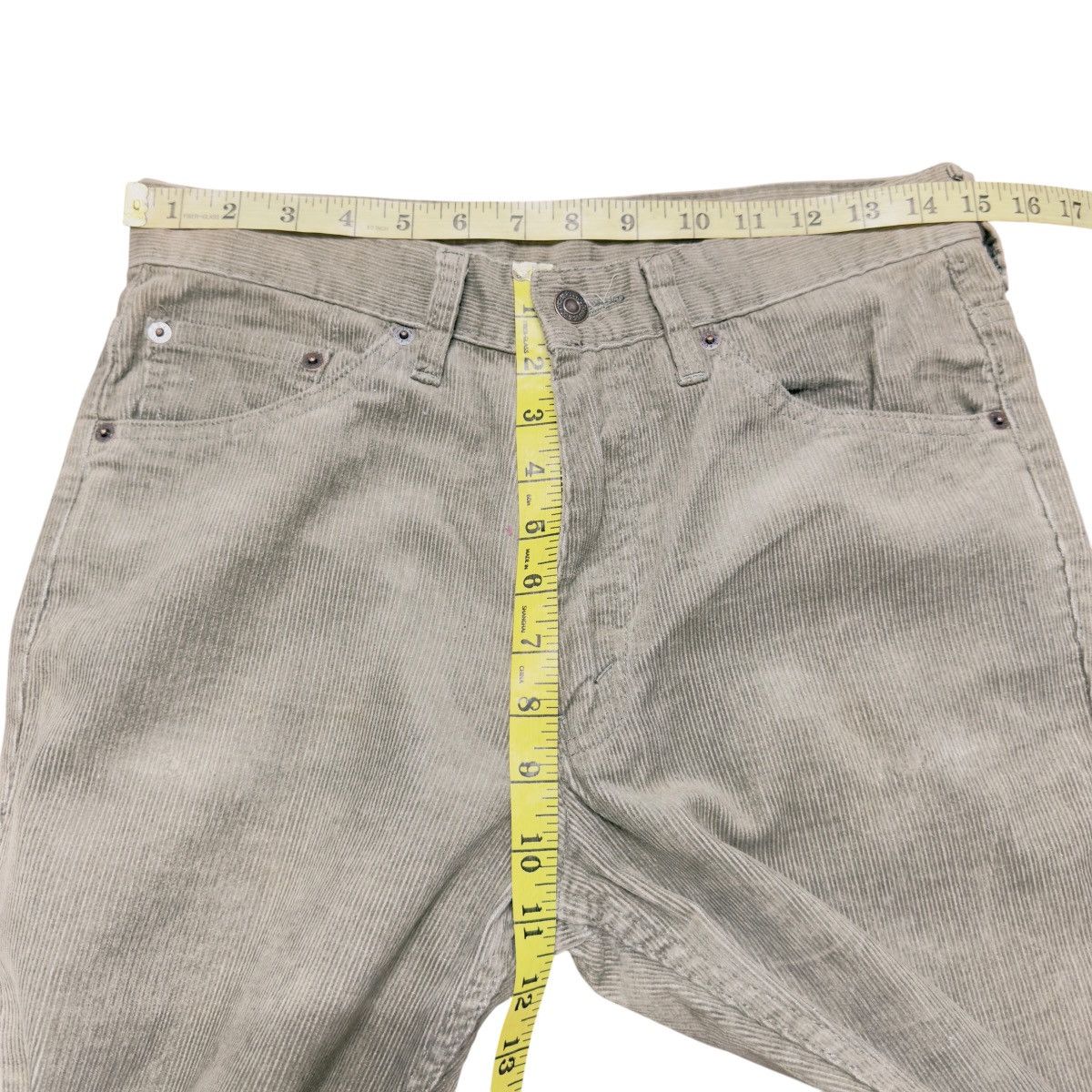 Levi's Vintage Levis 517 Green Corduroy Flare Jeans Hedi Slimane Size US 30 / EU 46 - 16 Thumbnail