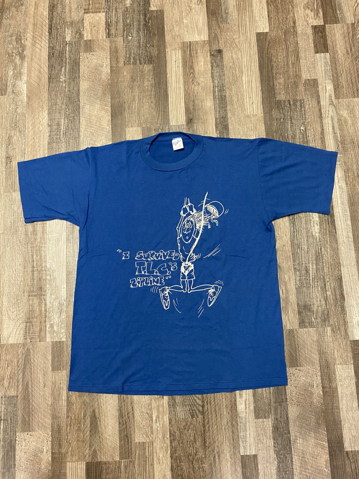 Vintage Vintage 90’s Single Stitch I Survived TLC Tee T Shirt Size US XL / EU 56 / 4 - 1 Thumbnail