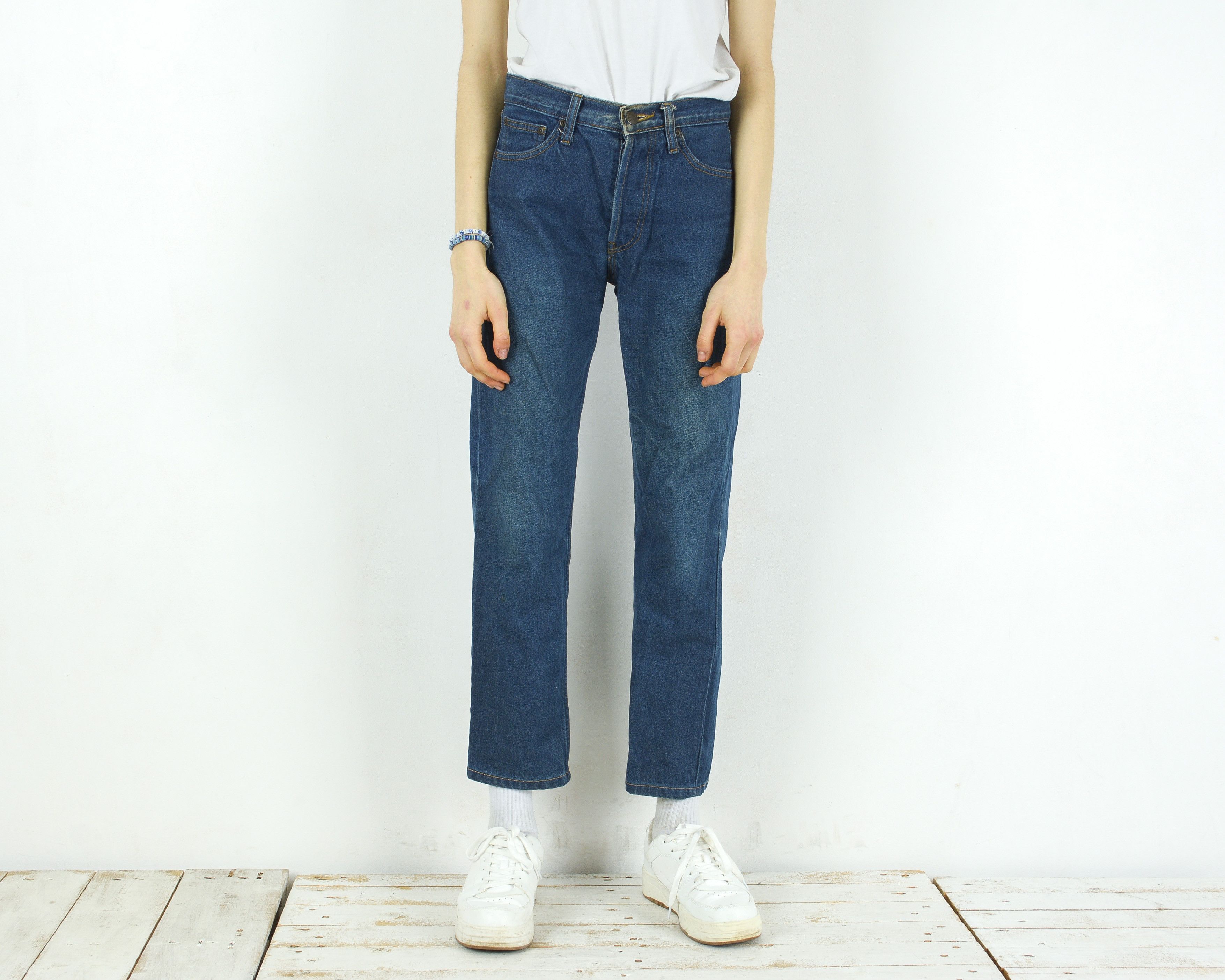 Big John × Vintage 340 W27 L30 Denim Jeans Straight Trousers Pants High Waist Size 27" / US 4 / IT 40 - 1 Thumbnail