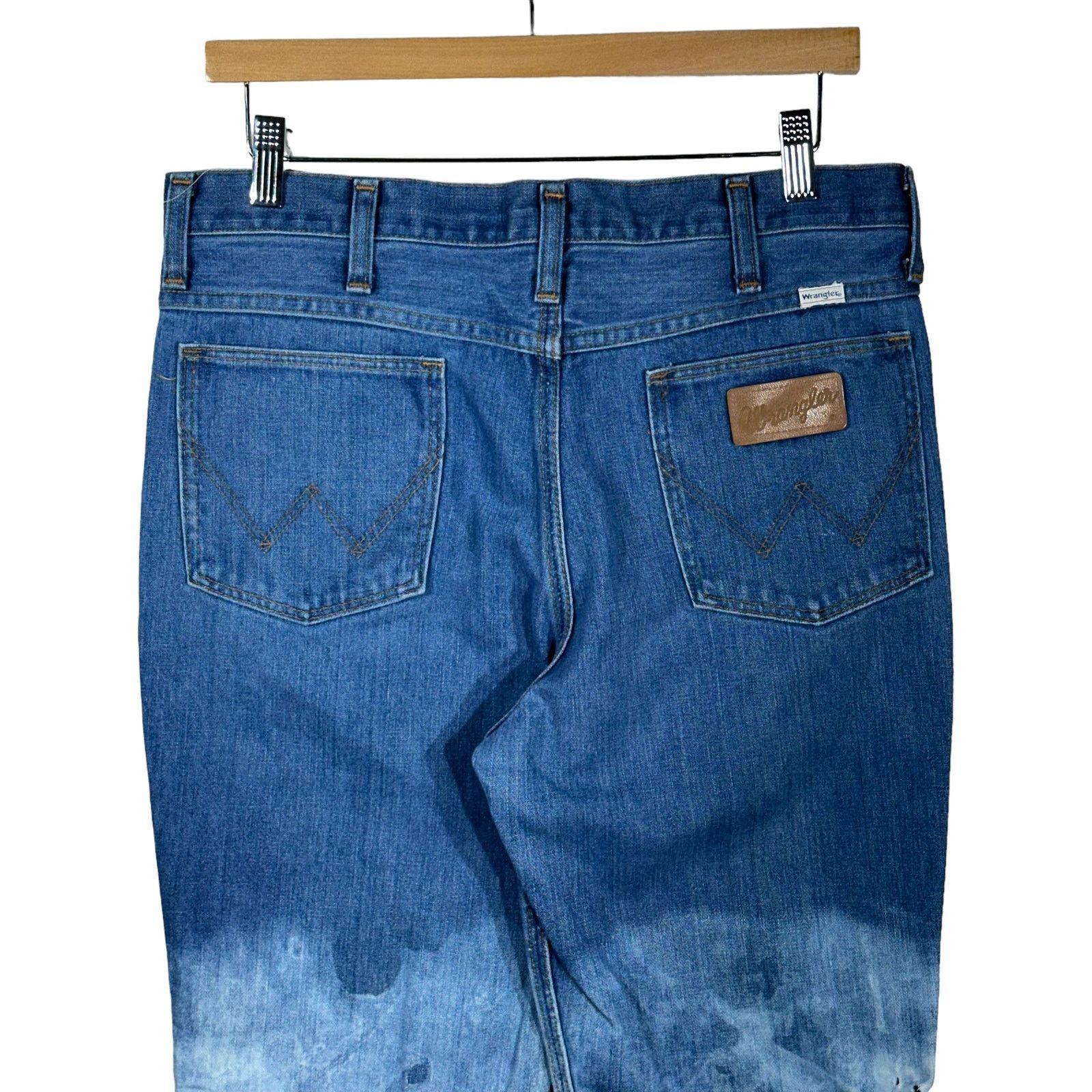 Vintage Vintage Wrangler Bleached Jeans Size US 34 / EU 50 - 4 Thumbnail