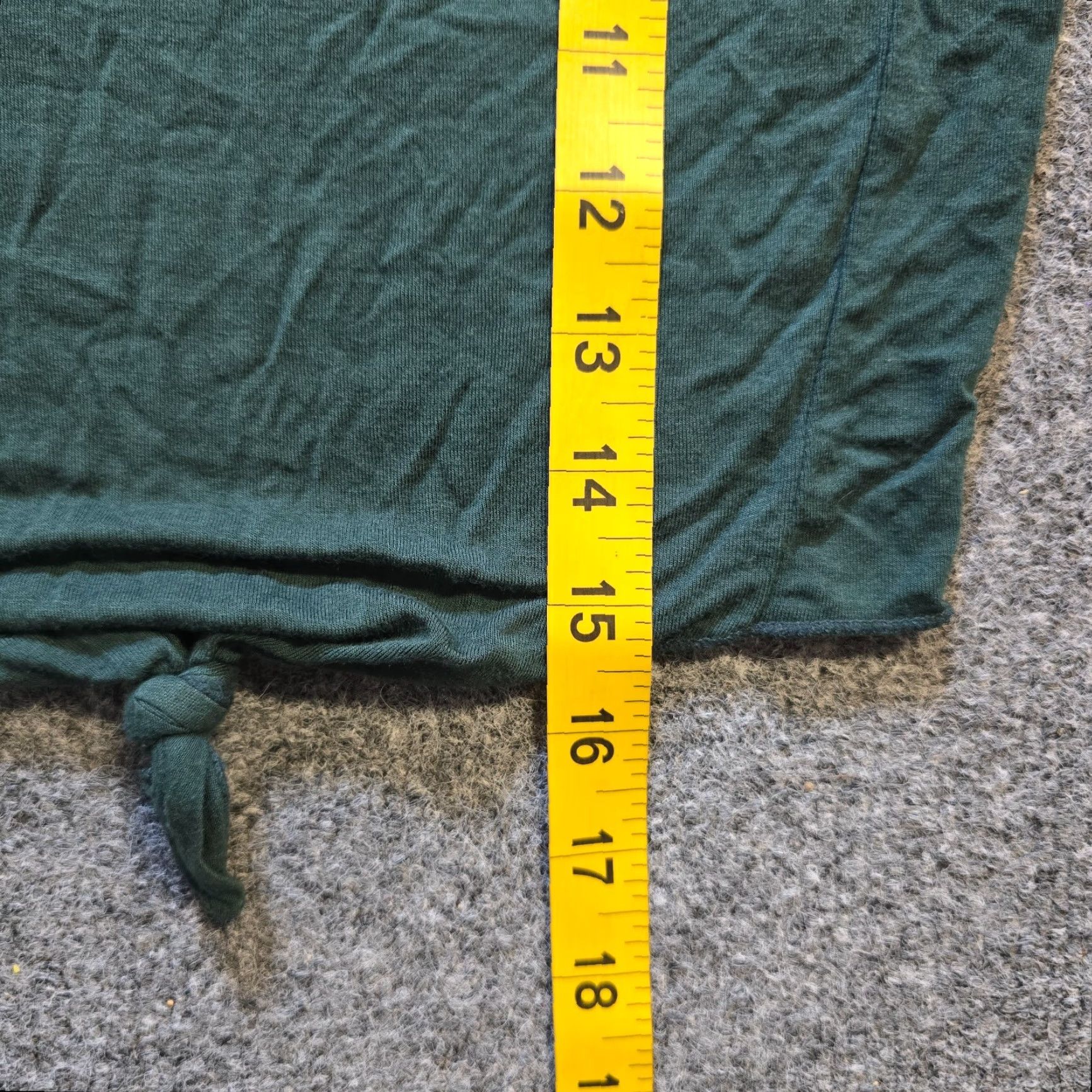 Vintage Alphalete Top Womens Green Long Sleeve Cropped Tie Waist Stretch Casual Medium Shirt Womens Size M / US 6-8 / IT 42-44 - 6 Thumbnail