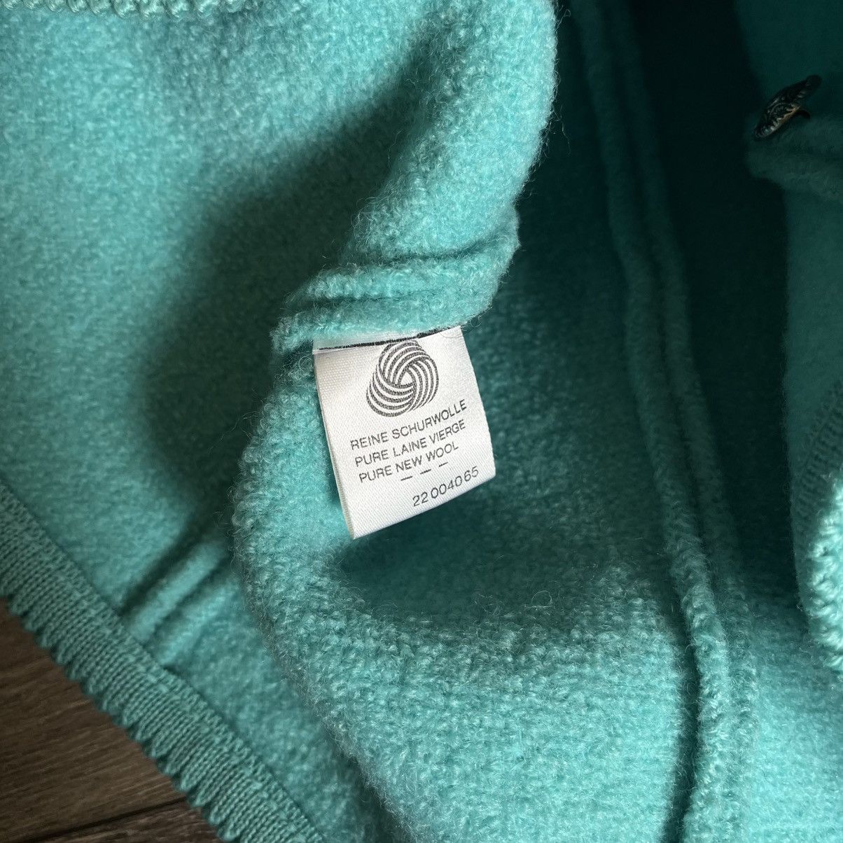 Kurt Geiger × Vintage Vintage 80s Geiger Austria Teal Wool Button Cardigan Sweater Size L / US 10 / IT 46 - 6 Thumbnail