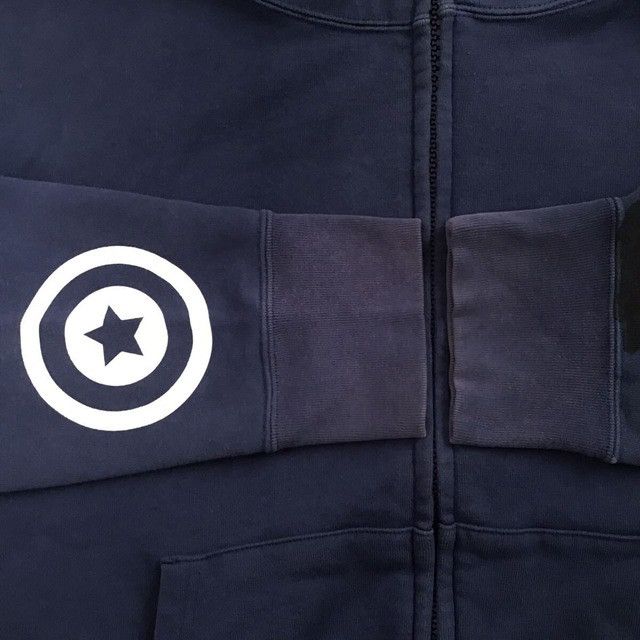 Bape BAPE Giant shark full zip hoodie Blue camo a bathing ape Size US M / EU 48-50 / 2 - 7 Thumbnail