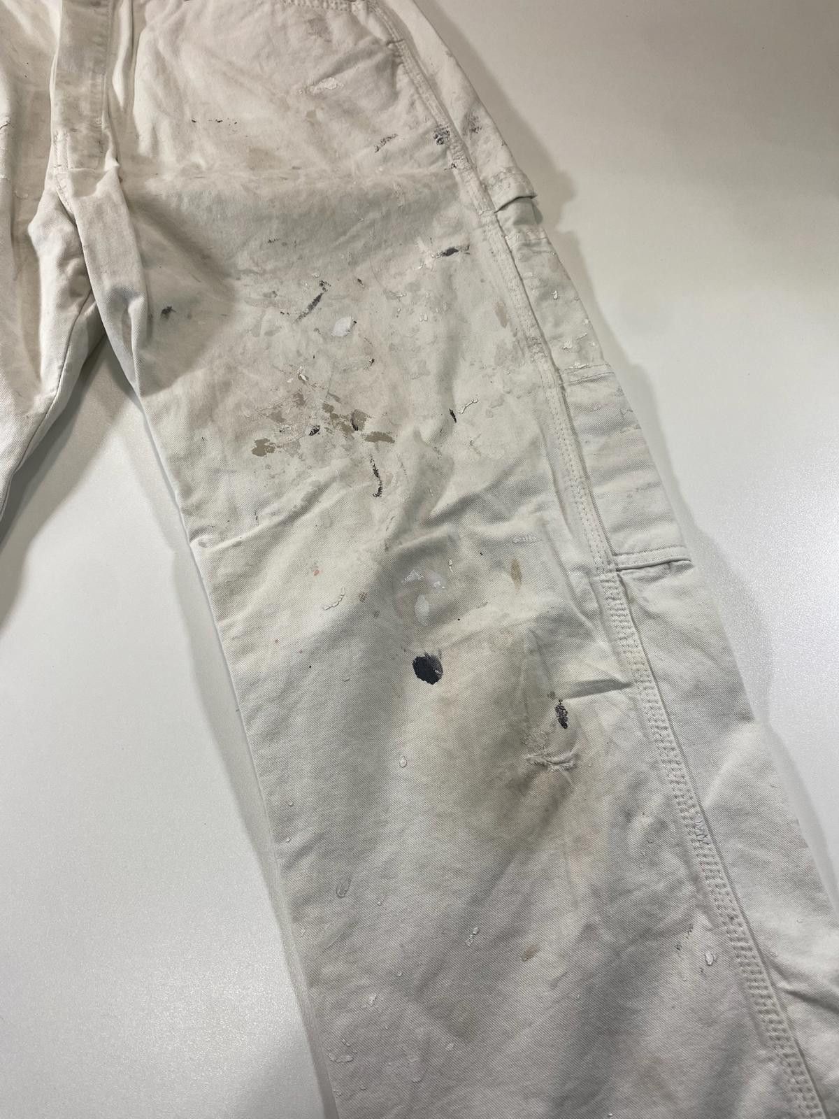 Dickies Vintage Dickies White Carpenter Pants w Paint Splatter 34 Size US 32 / EU 48 - 3 Thumbnail