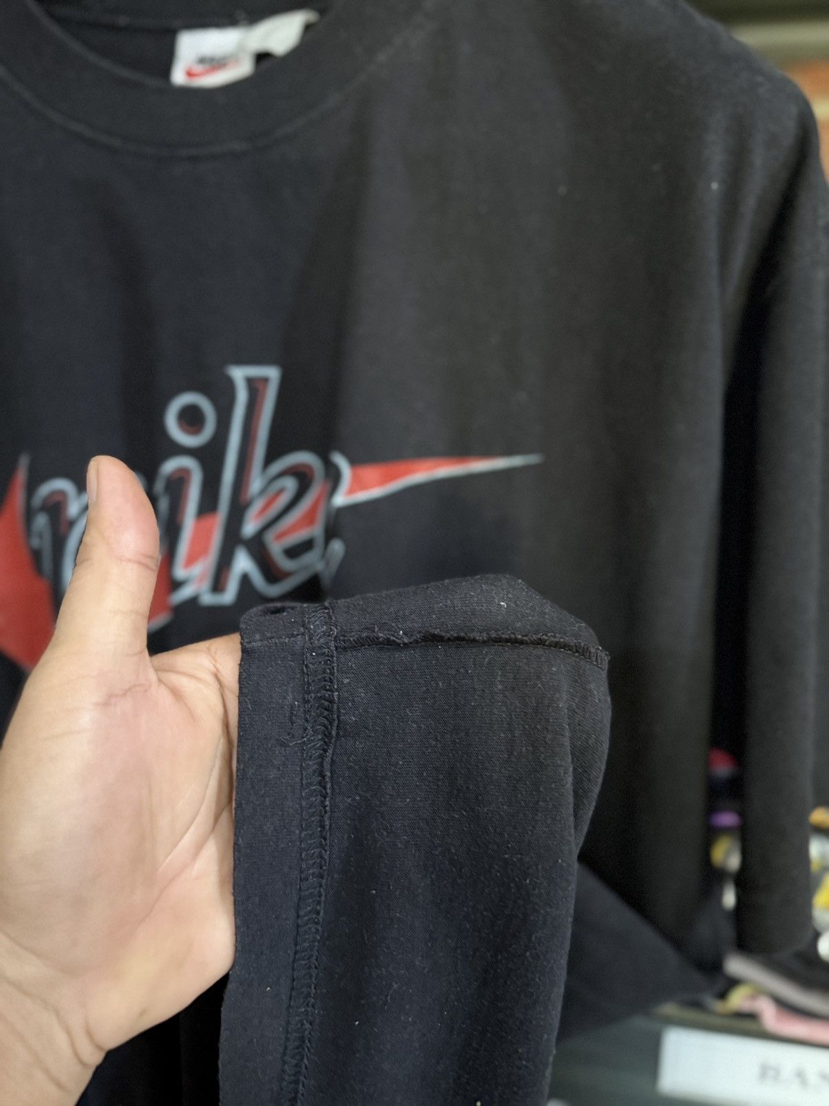 Nike × Vintage Vintage 90s Nike Swoosh Sportwear Faded Tee Size US L / EU 52-54 / 3 - 5 Thumbnail