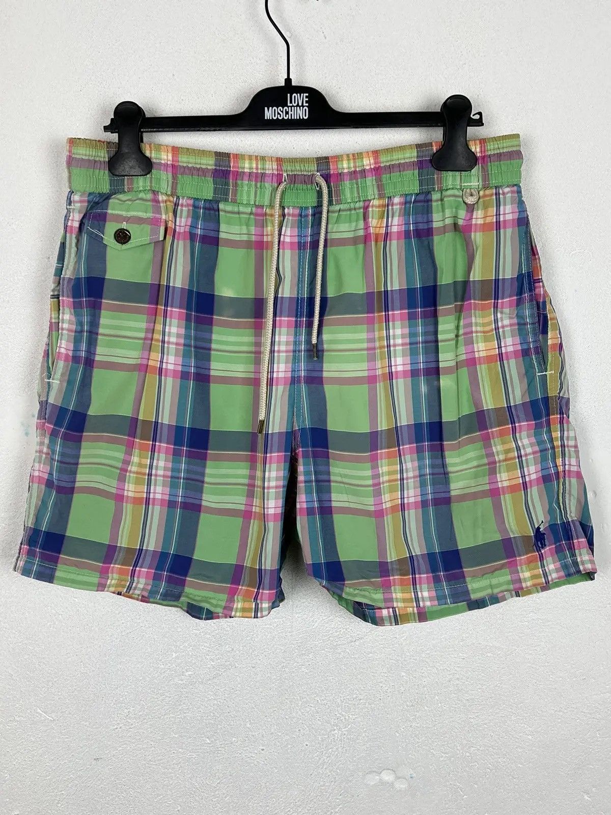 Polo Ralph Lauren Polo By Ralph Lauren Multicolor Checkered Swimwear Shorts Size US 36 / EU 52 - 1 Thumbnail