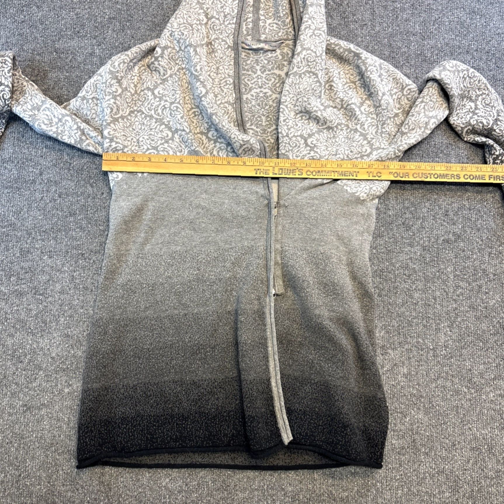 Athleta Athleta Cardigan Sweater M Gray Wool Blend Long Sleeve Zip Boho Ombre Women Size M / US 6-8 / IT 42-44 - 3 Thumbnail