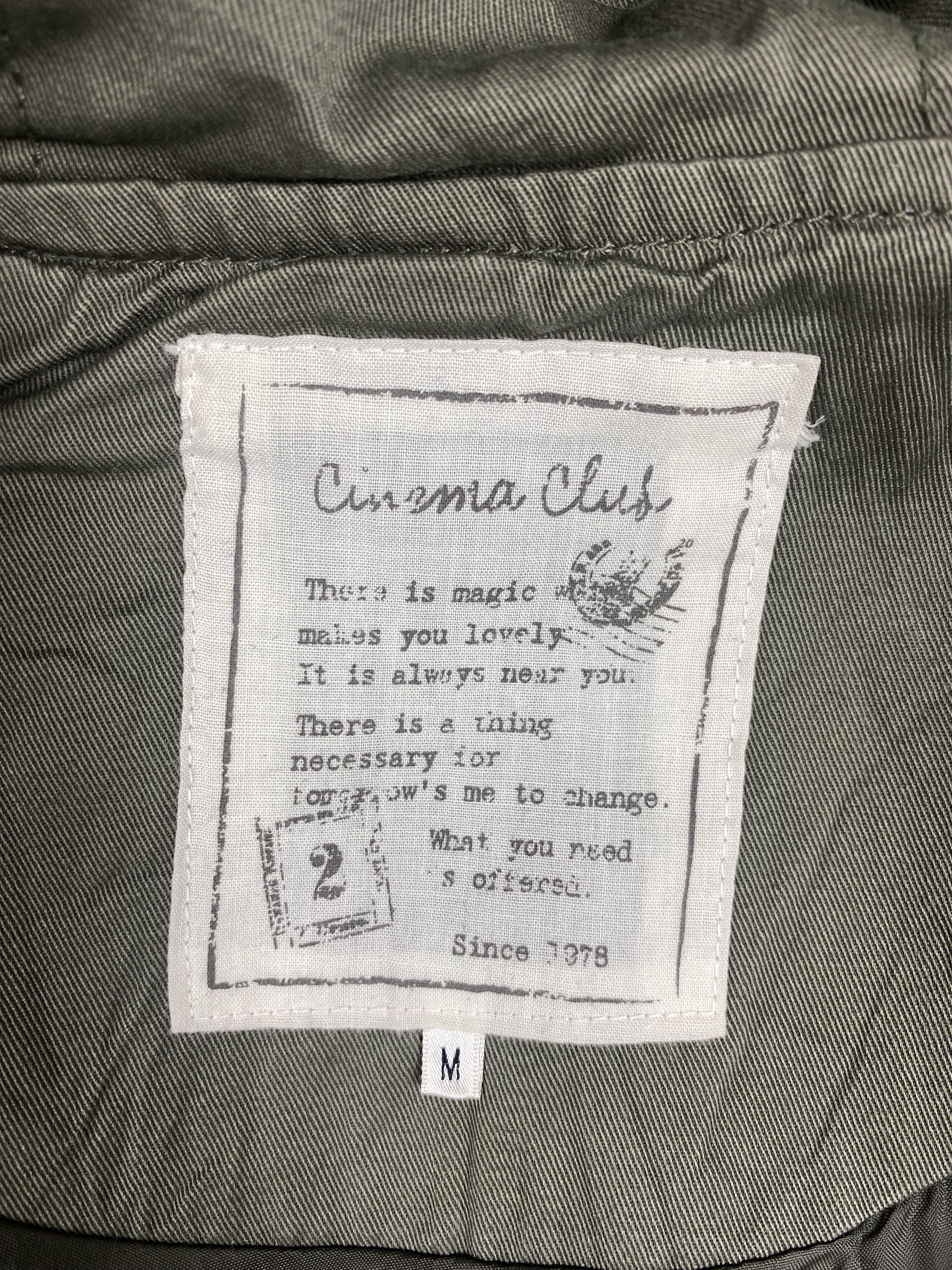 Japanese Brand Vintage Cinema Club Hoodie Zip Up Plain Canvas Jacket Size US M / EU 48-50 / 2 - 12 Thumbnail