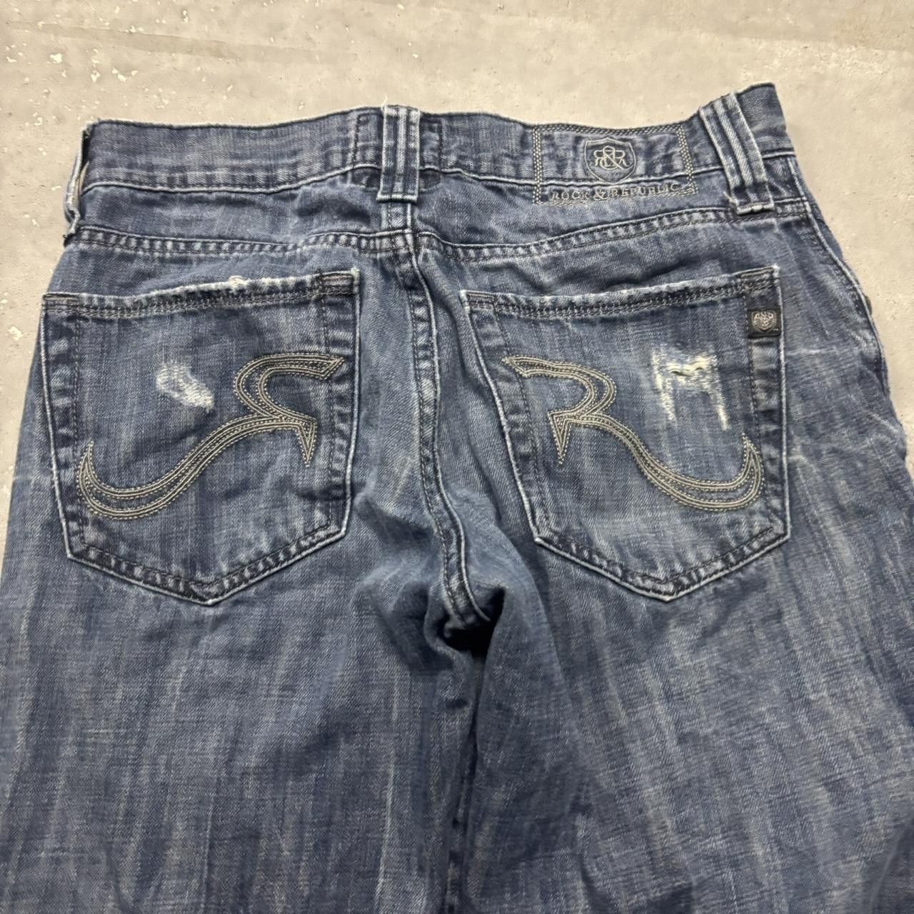 Japanese Brand × Vintage Crazy Vintage Y2K/2000s Grunge Dark Wash Rock & Republic Mall Goth Denim Jeans! Size US 29 - 7 Thumbnail