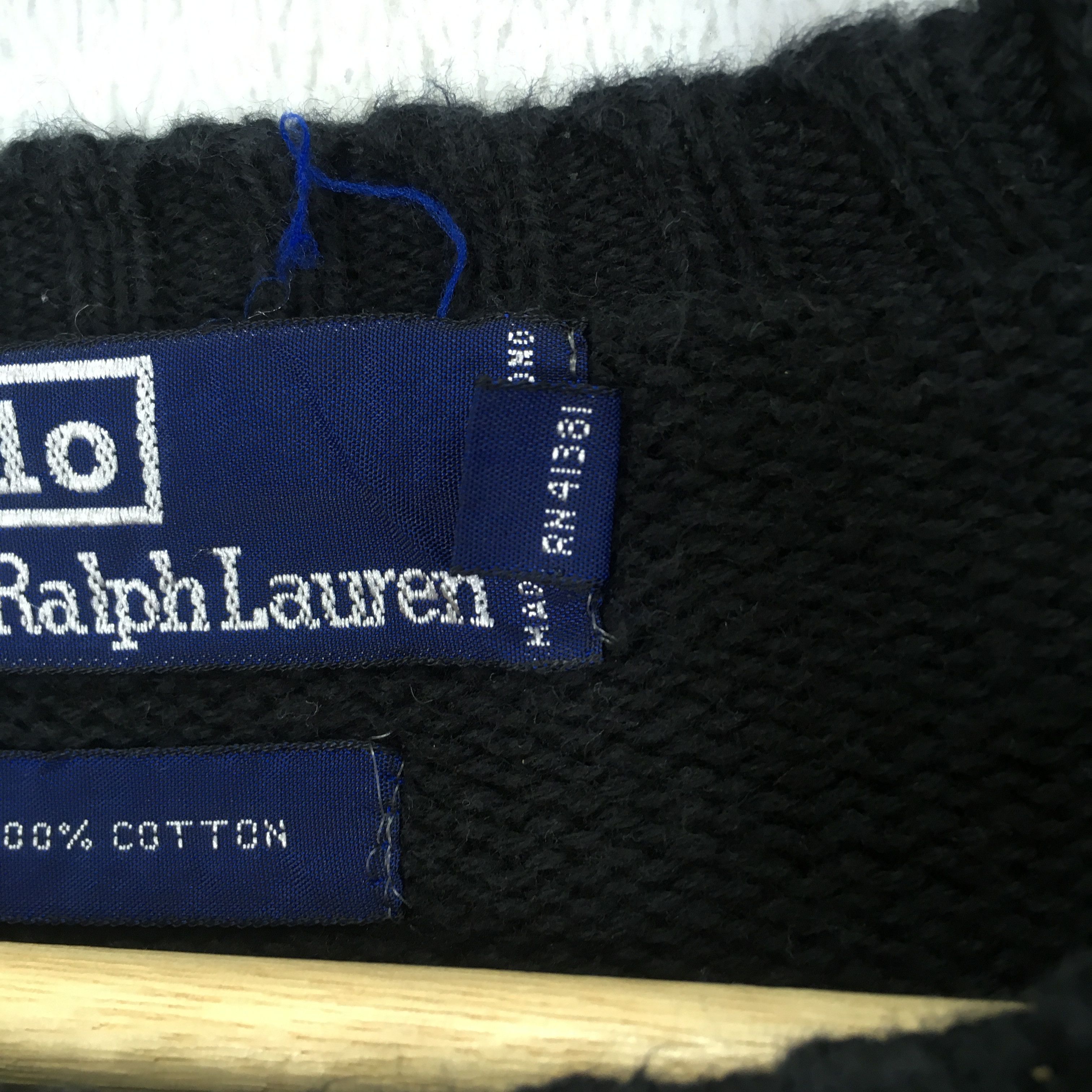 Polo Ralph Lauren Vintage Polo Ralph Lauren Black Cable Knit - 505 Size US L / EU 52-54 / 3 - 10 Thumbnail