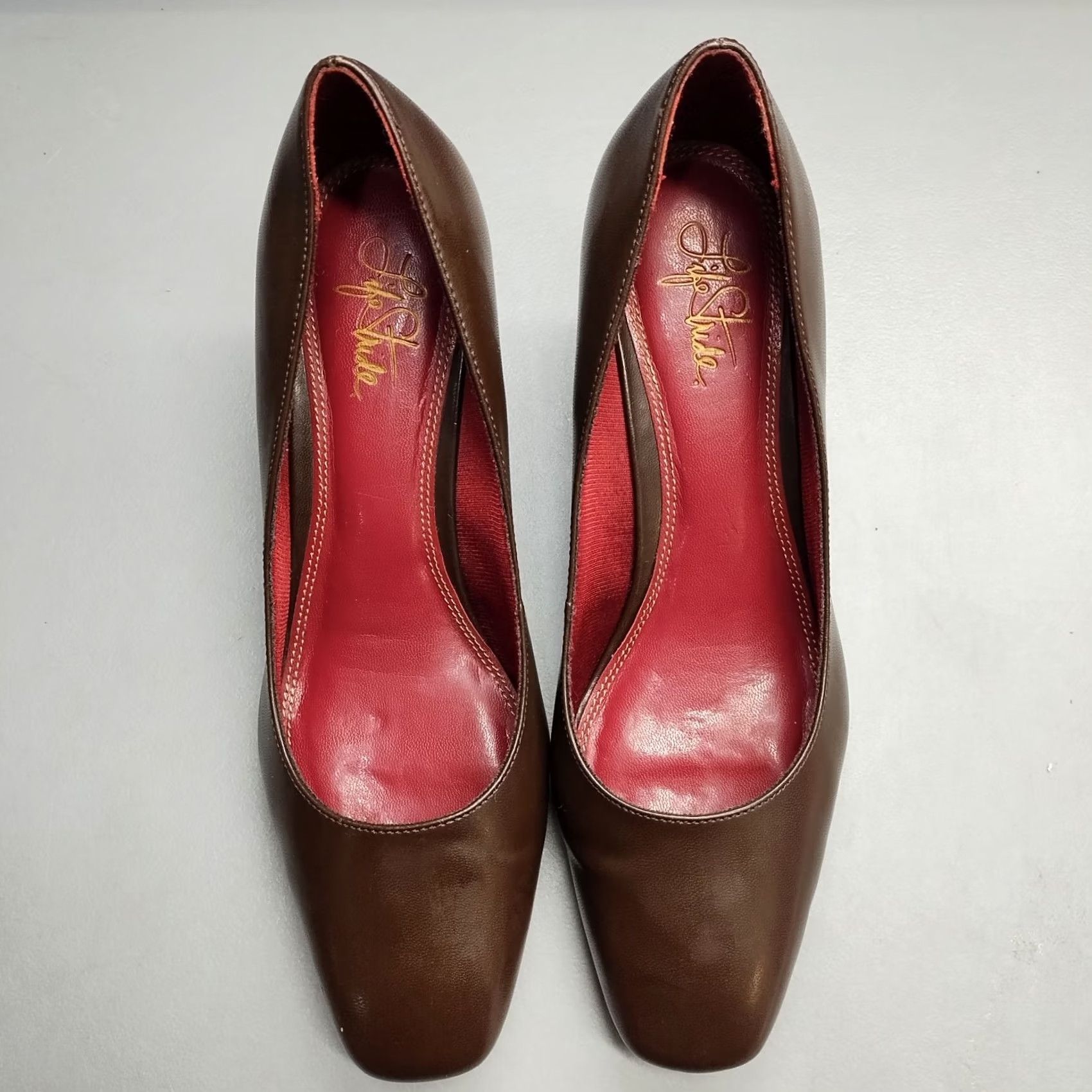 Vintage LifeStride Solo Pump Womens Size 9.5M Brown Synthetic Square Toe Slip On Pump Size US 10 / IT 40 - 6 Thumbnail