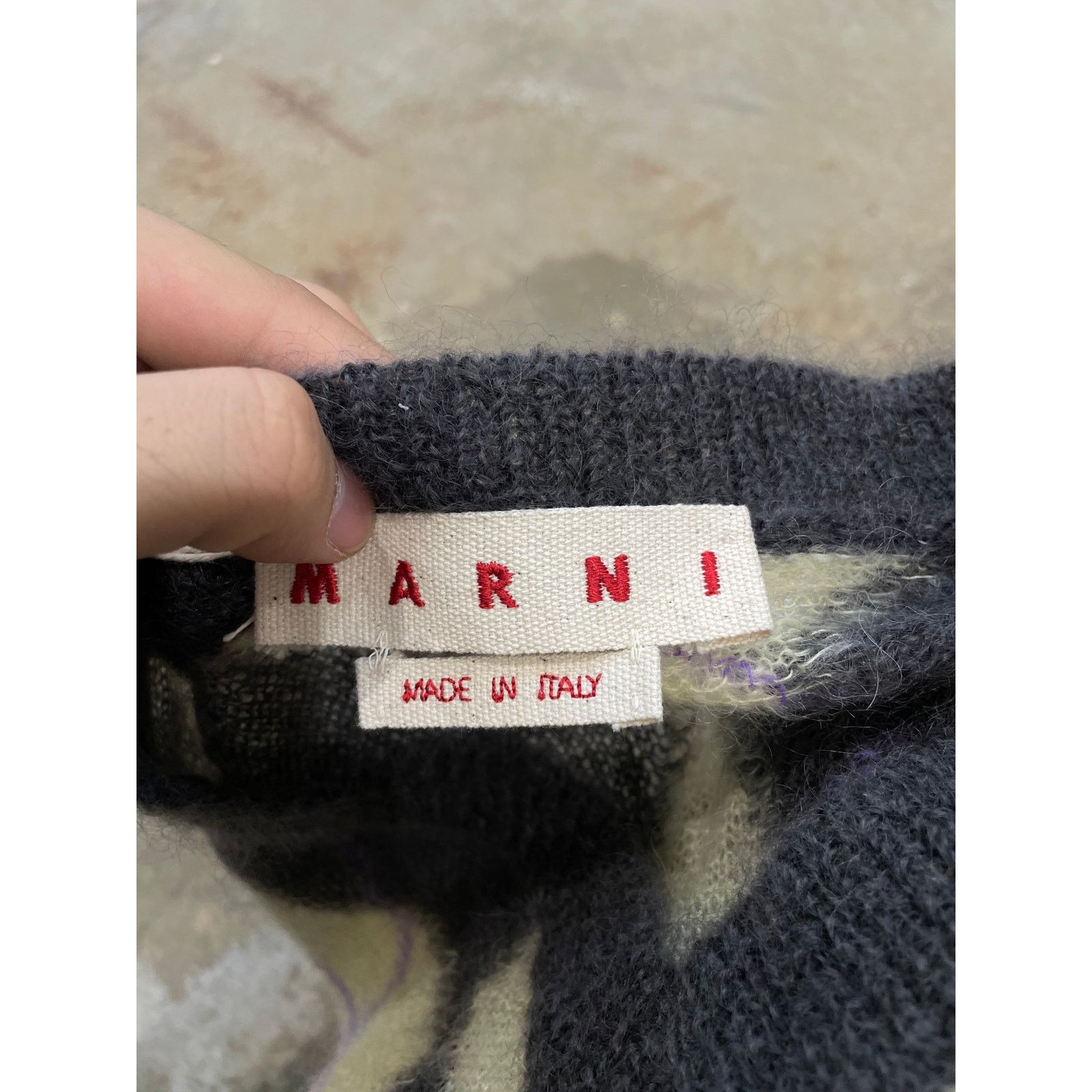 Marni Marni Sweater Vest Grey Yellow Purple Used 50 (Small) Size US S / EU 44-46 / 1 - 2 Thumbnail