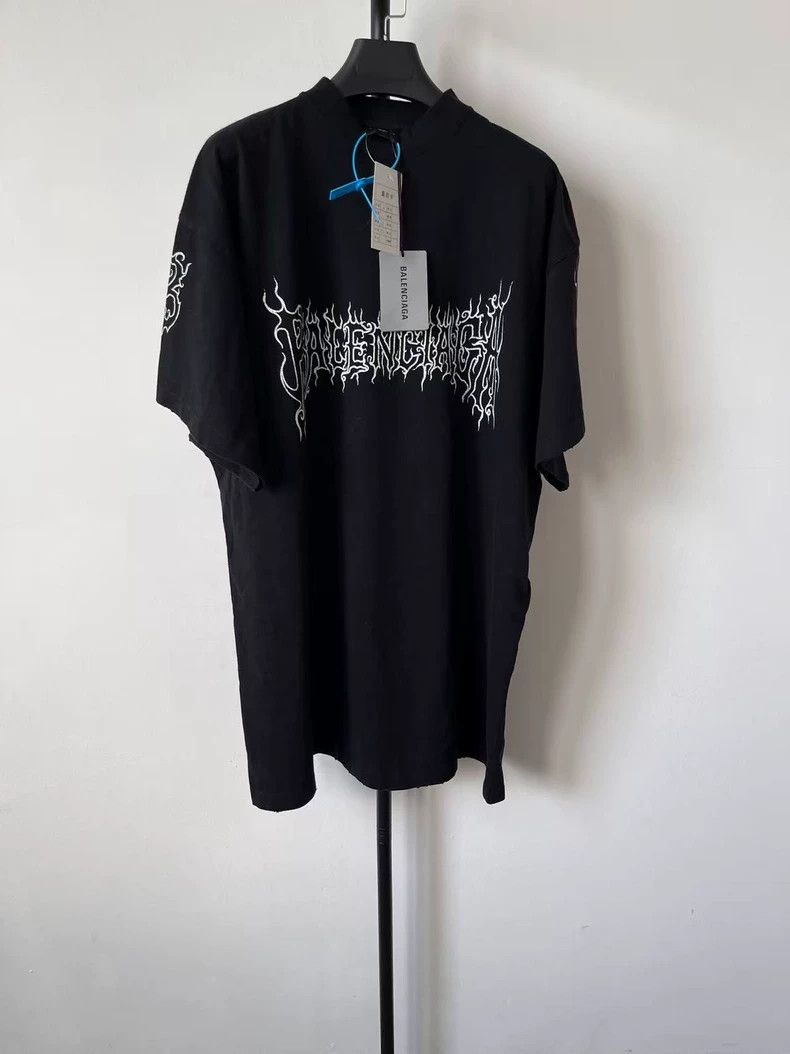 Balenciaga Balenciaga Logo Print Crewneck Short Sleeve T-Shirt - dmc Size US S / EU 44-46 / 1 - 1 Thumbnail
