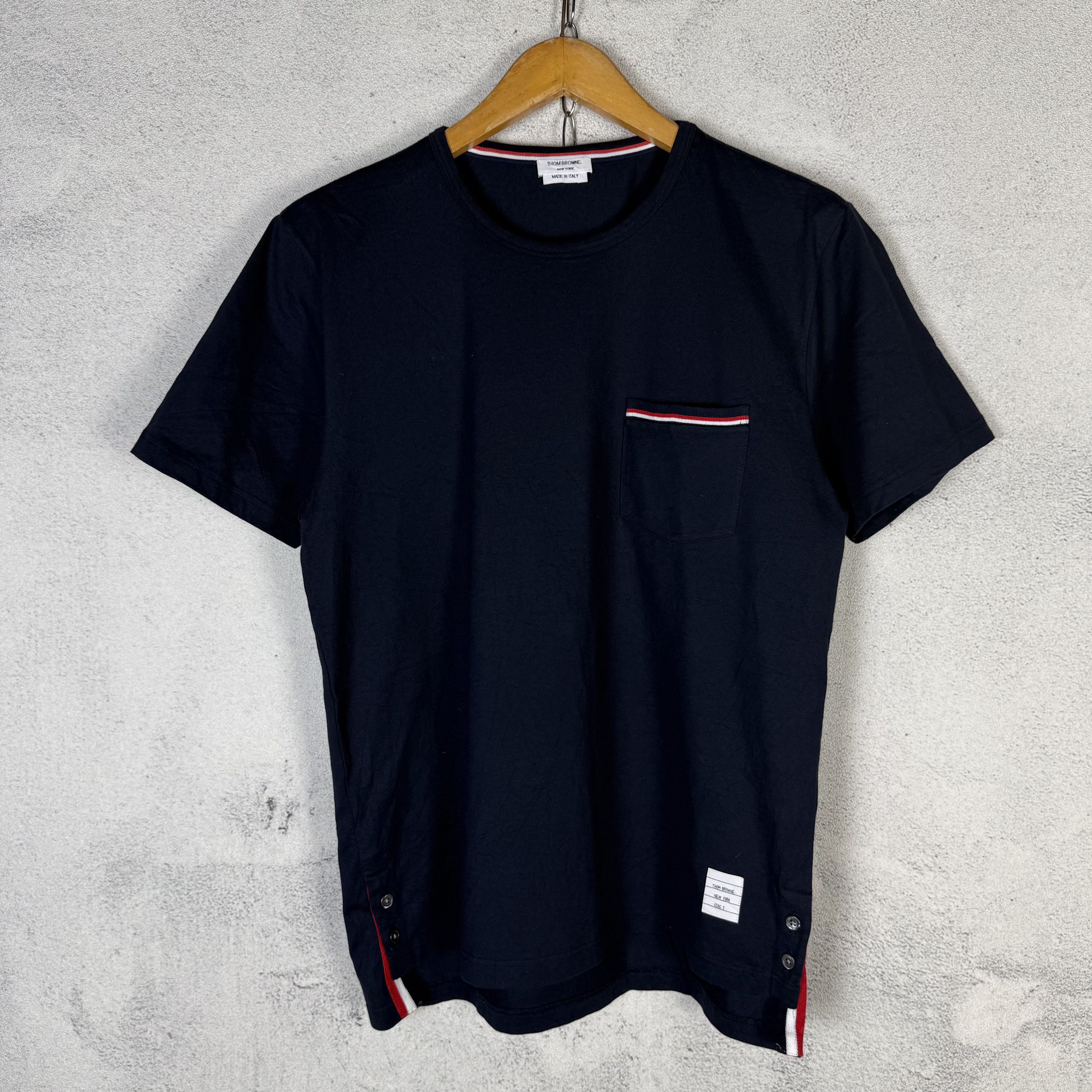 Thom Browne Thom Browne Navy Tshirt Size US M / EU 48-50 / 2 - 1 Thumbnail