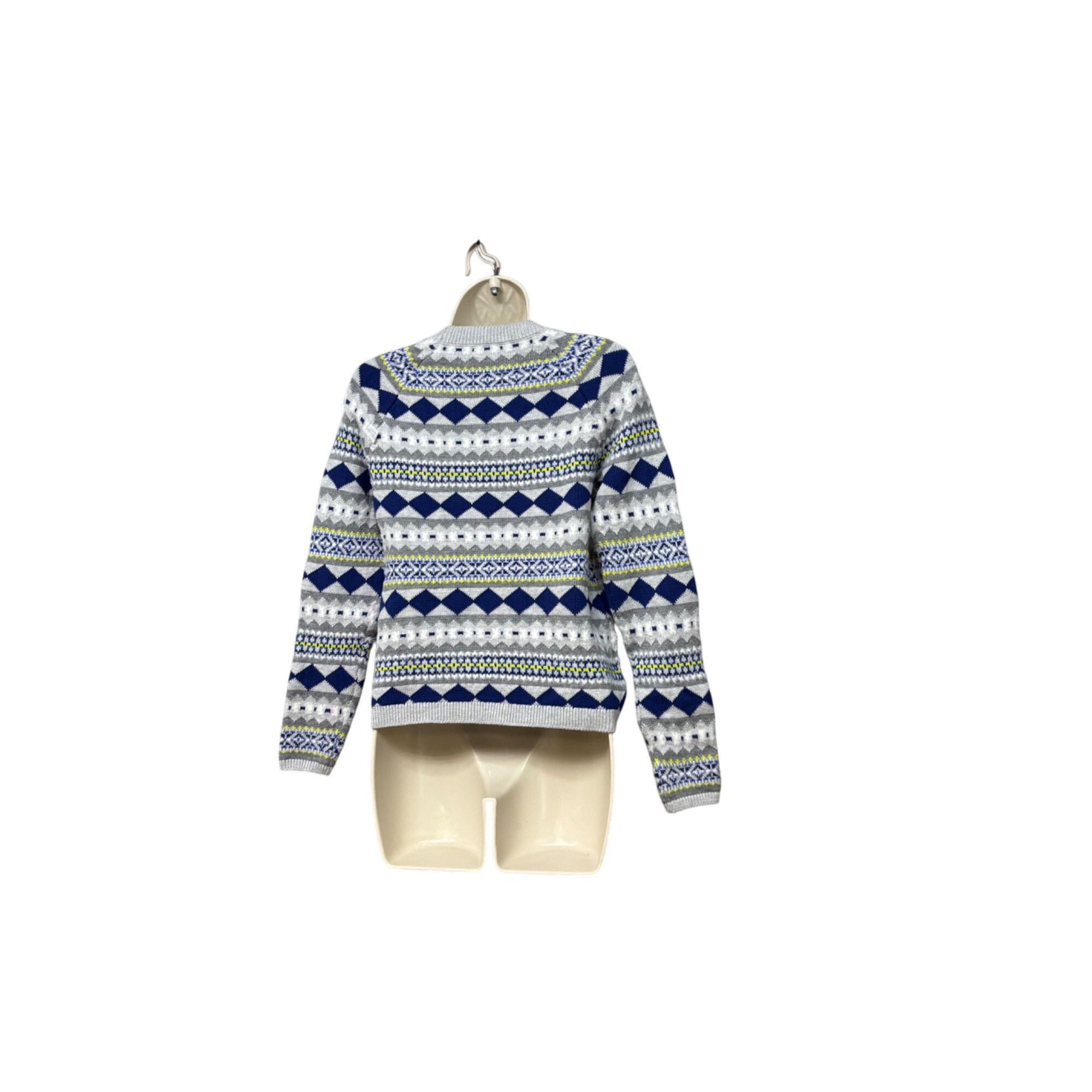 Style & Co Style & Co Fair Isle Crew-Neck Sweater, Stripe Gray, Sz. XS- Size XS / US 0-2 / IT 36-38 - 4 Thumbnail