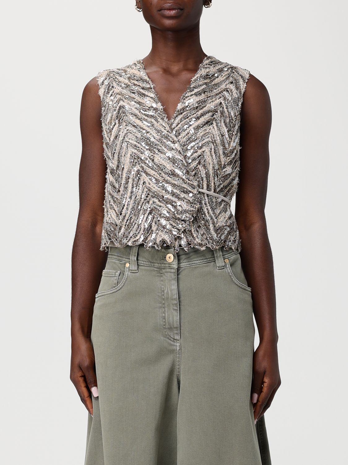 Brunello Cucinelli Brunello Cucinelli Waistcoat Woman Brown Size M / US 6-8 / IT 42-44 - 1 Thumbnail