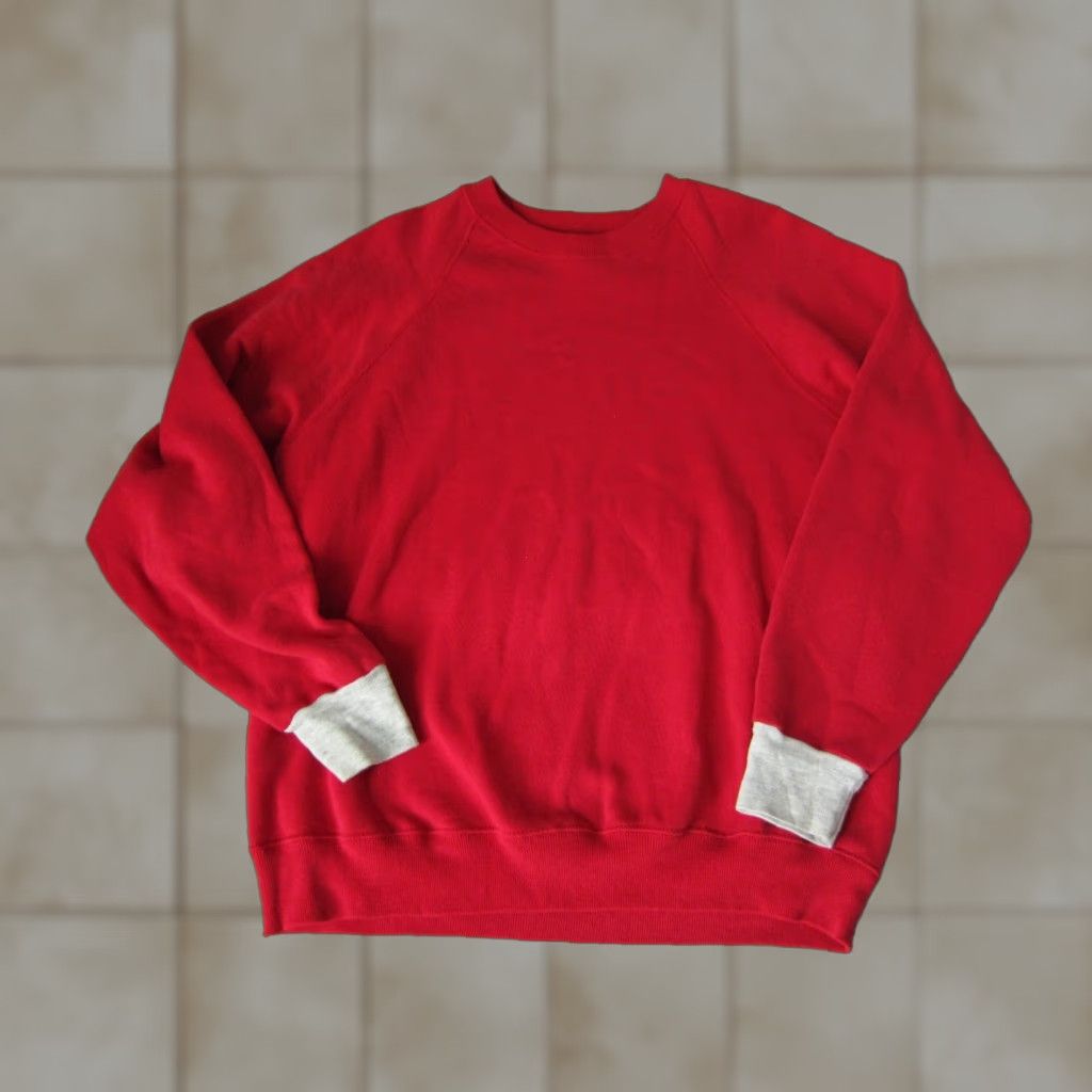 Lee VINTAGE Lee Sweatshirt Womens XL Red Pullover Crew Neck Cotton Polyester Fleece Regular Knit Casual 90s Size XL / US 12-14 / IT 48-50 - 1 Thumbnail
