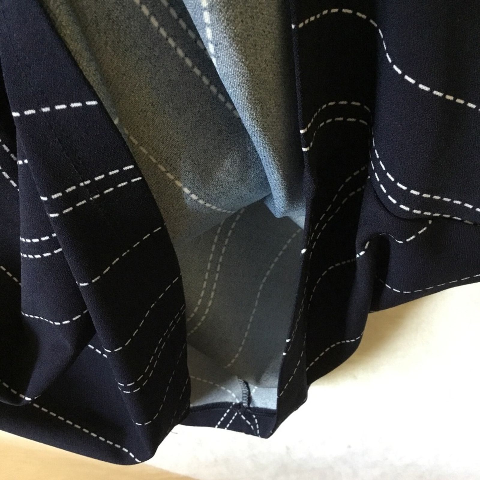 Mango Mango Navy Blue Long Sleeve Striped Dress Size S / US 4 / IT 40 - 7 Thumbnail
