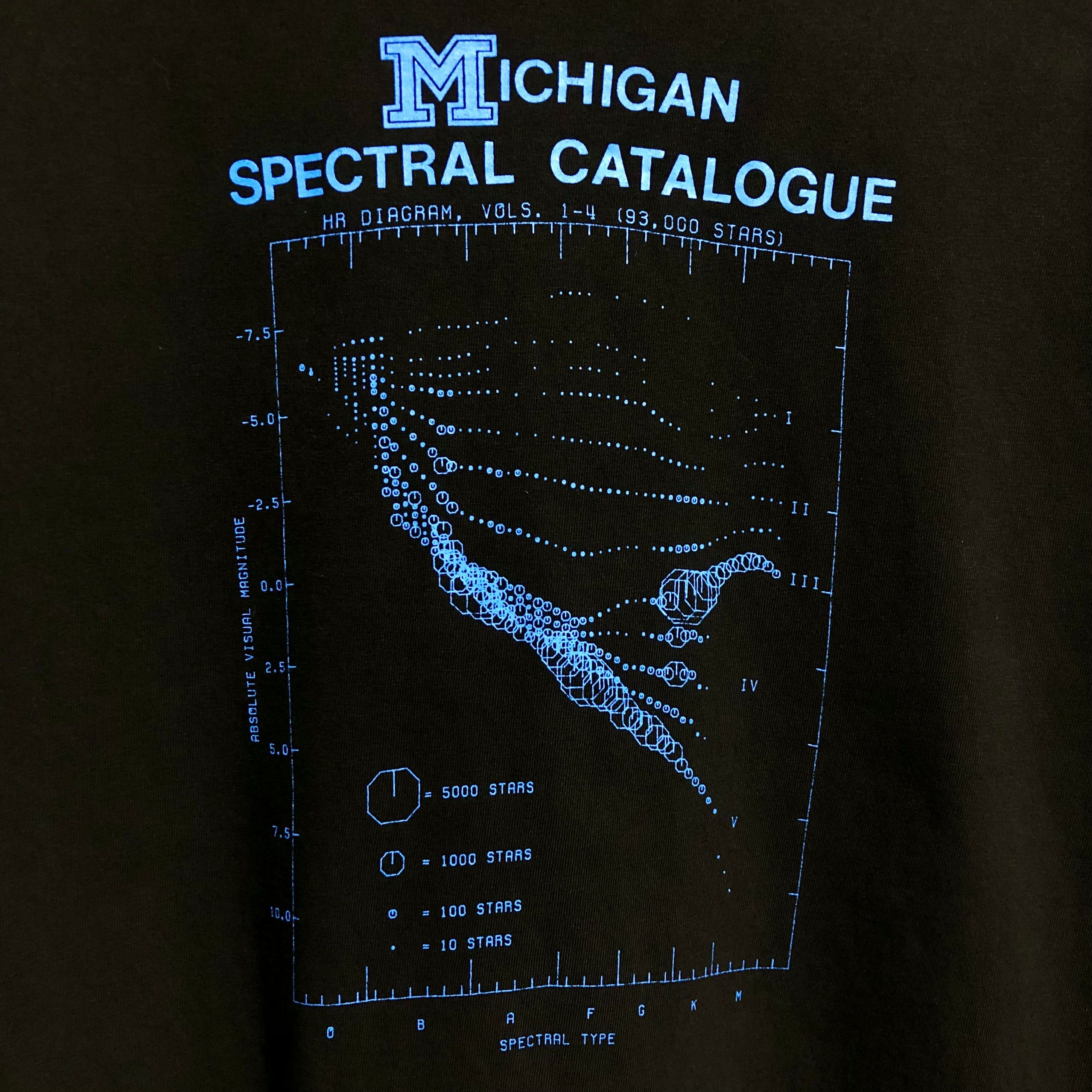 Arts & Science Vintage Michigan Spectral Catalog HD Stars 90s Tee Size US XL / EU 56 / 4 - 10 Thumbnail