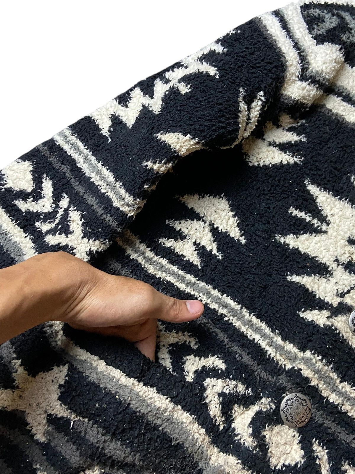 Japanese Brand × Vintage BAYFLOW Brand Shaggy Native Cardigan (125) Size US XS / EU 42 / 0 - 3 Thumbnail