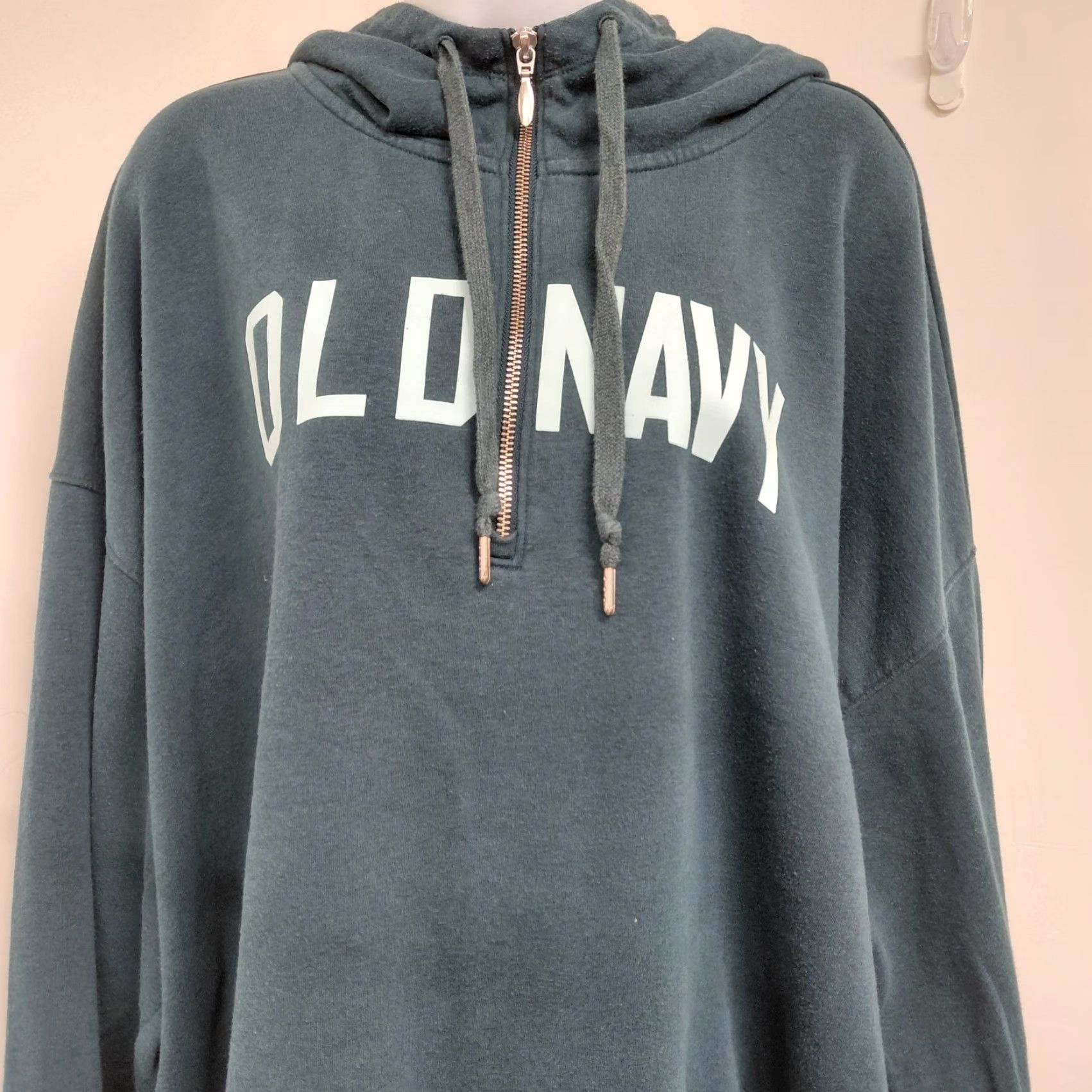 Old Navy Old Navy Hoodie Womens XXL Green Spell Out Drawstring Bottom Long Sleeve Hoodie Size XXL / US 16-18 / IT 52-54 - 4 Thumbnail