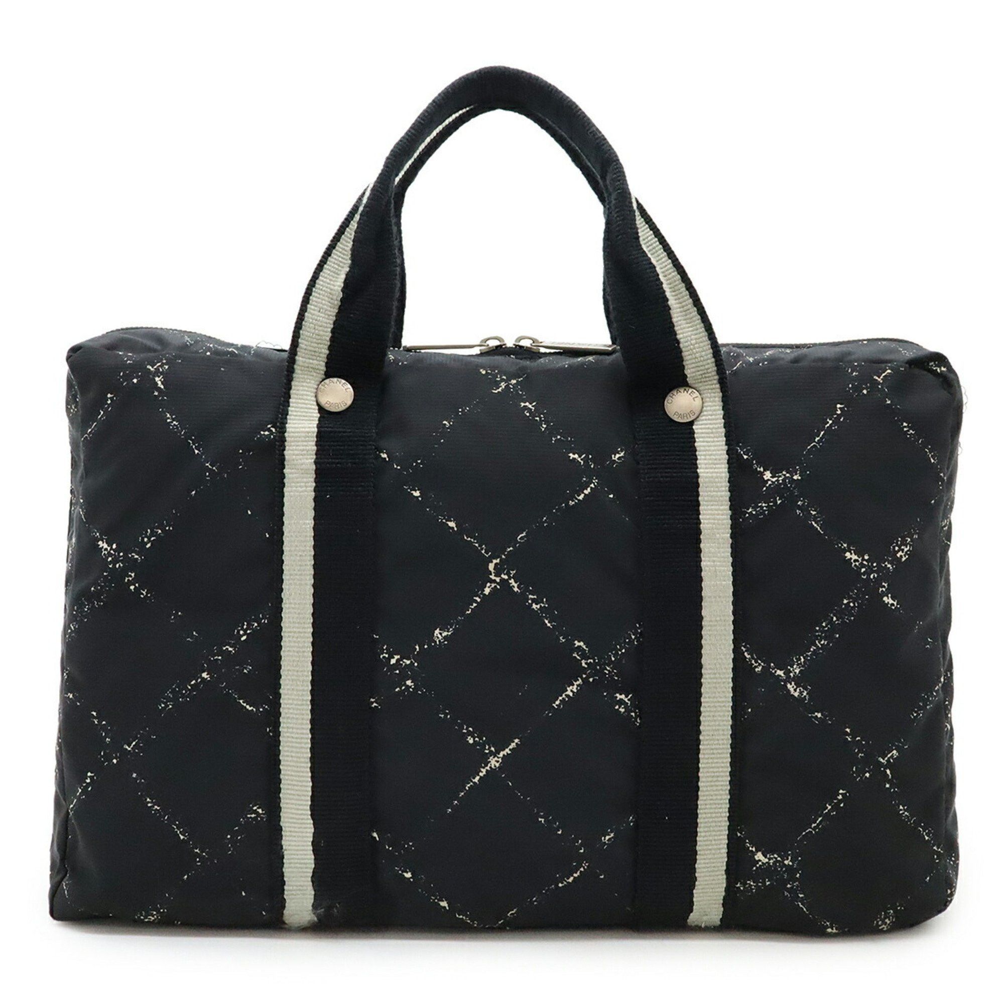 Chanel Chanel Old Travel Line Bag Handbag Tote Nylon Black Red Size ONE SIZE - 1 Thumbnail