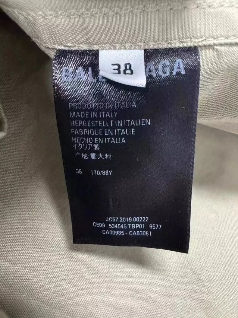 Balenciaga Balenciaga size 38 Khaki back logo tactical shirt Size US S / EU 44-46 / 1 - 5 Thumbnail