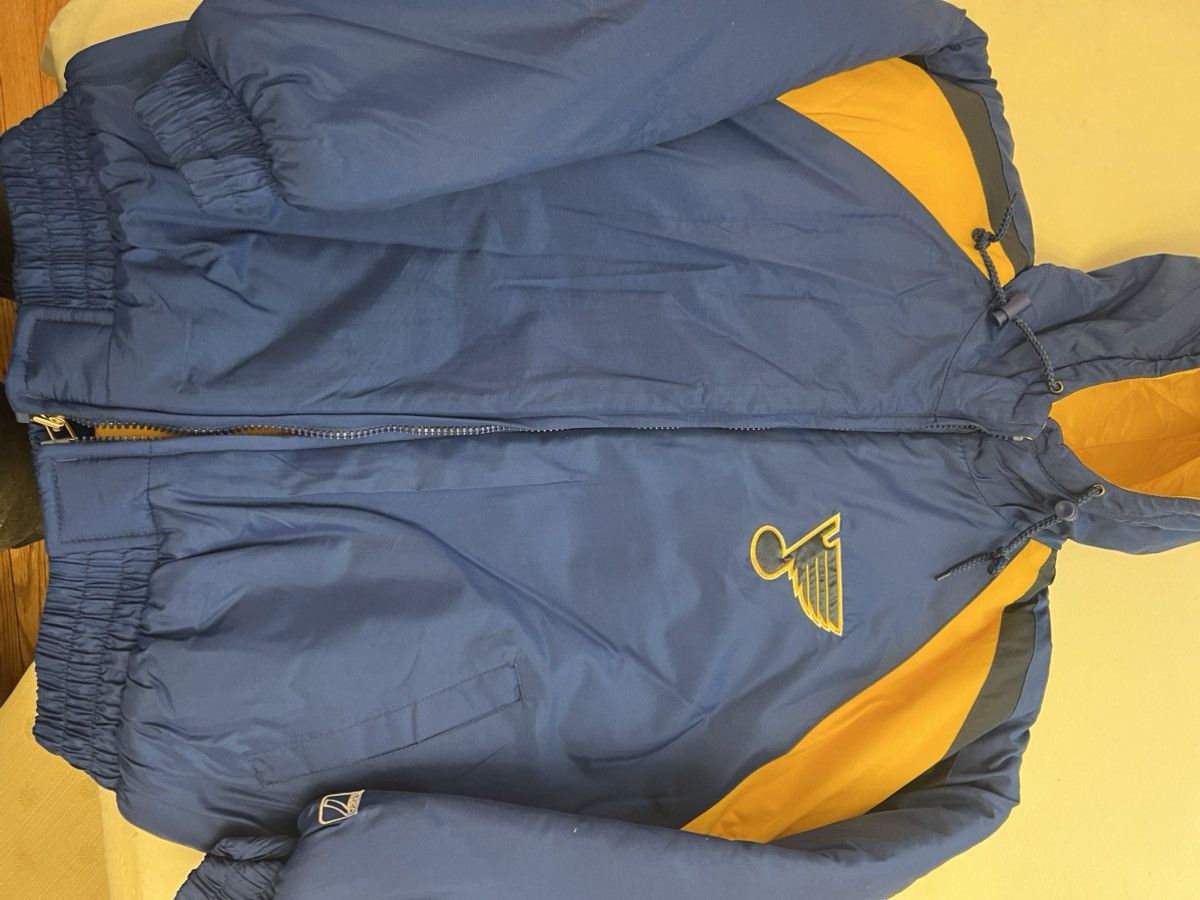 Logo 7 Vintage 90s Logo 7 St. Louis Blues NHL Hooded Puffer Jacket Size US L / EU 52-54 / 3 - 9 Thumbnail