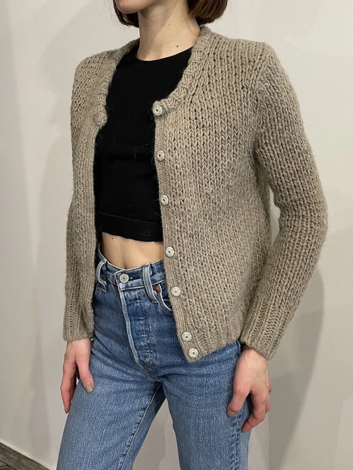 Acne Studios Acne Lesley PPSS 11 Cardigan Womens Alpaca Wool Sweater Size M / US 6-8 / IT 42-44 - 6 Thumbnail