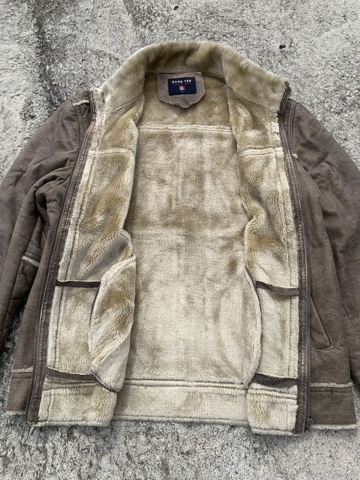 Hang Ten Hang Ten Leather Fur Jacket Size US L / EU 52-54 / 3 - 13 Thumbnail