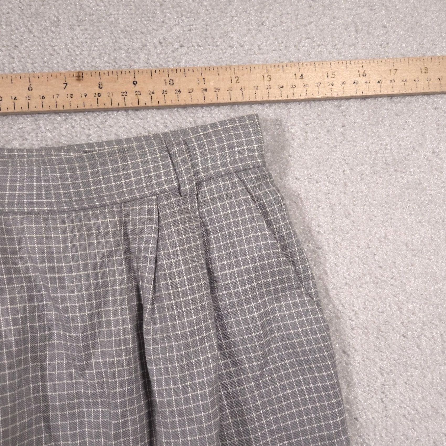 Evan Picone VINTAGE Evan Picone Petites Skirt Womens 4 Petite Gray Plaid Midi Career 80s Size 27" / US 4 / IT 40 - 5 Thumbnail