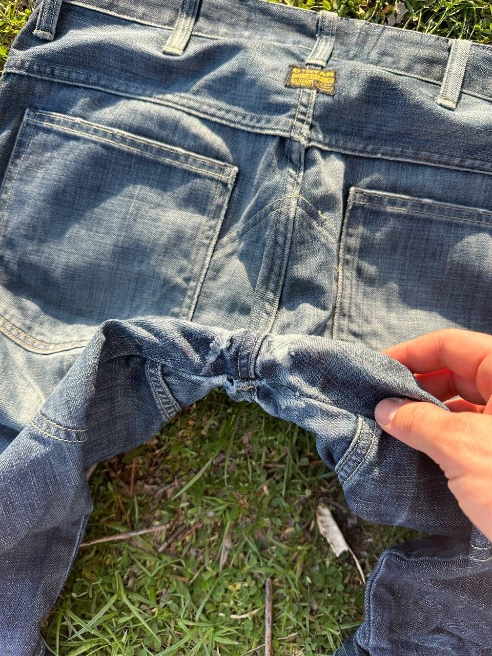 G-Star × Vintage Vintage G-Star Raw Elvood 96 Y2K Distressed Jeans Size US 32 / EU 48 - 9 Thumbnail