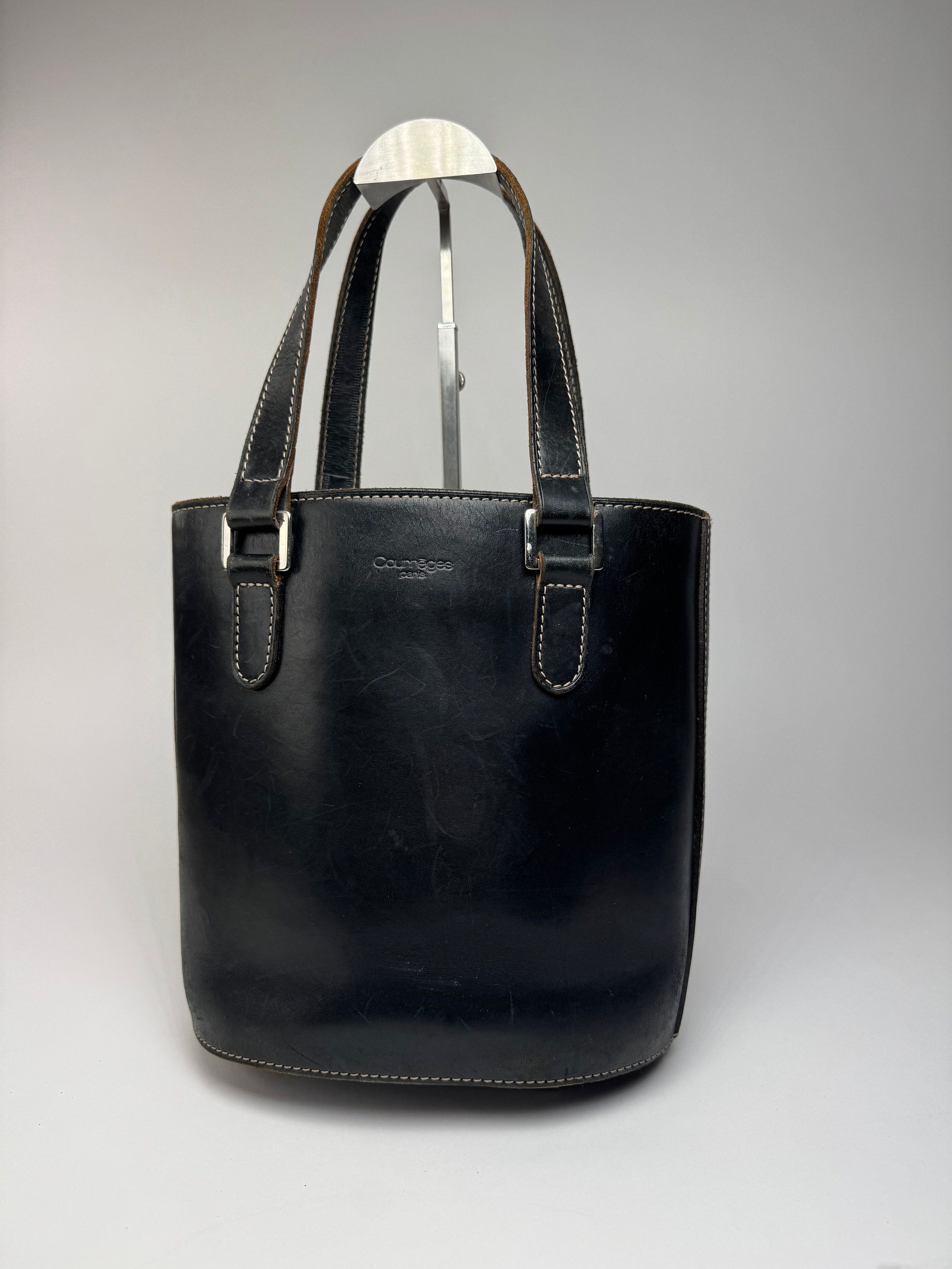 Courreges Vintage Leather Bucket Bag Black Size ONE SIZE - 1 Thumbnail