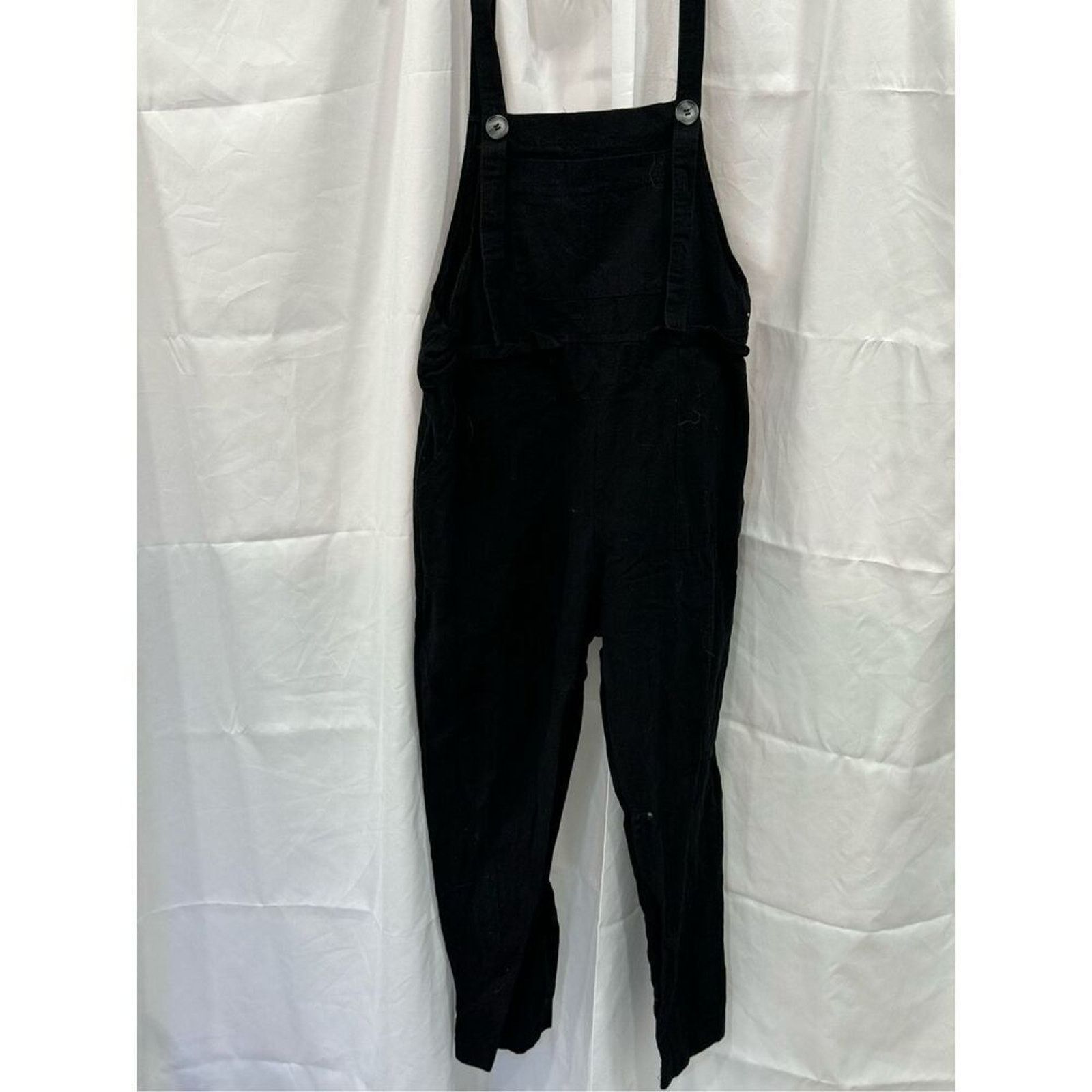 Other Baggy Oversized Linen-Feel Overalls with Pockets | Sz S Size 27" / US 4 / IT 40 - 3 Thumbnail