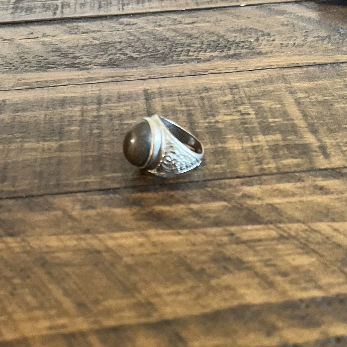 Vintage Brown Signet Ring Size ONE SIZE - 2 Thumbnail