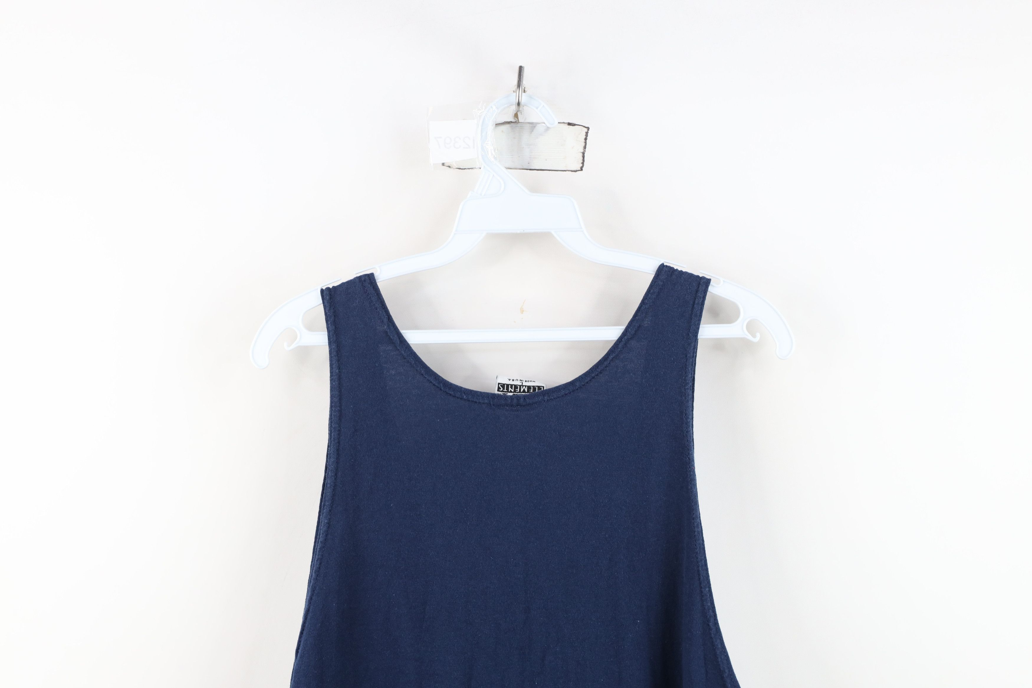 Vintage Vintage 90s Streetwear Tank Top T-Shirt Navy Blue Cotton USA Size US L / EU 52-54 / 3 - 10 Thumbnail