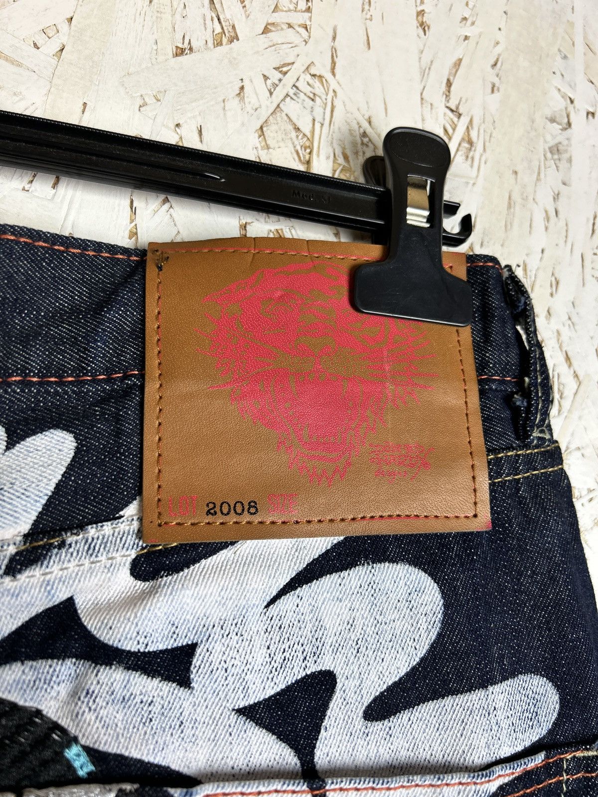Ed Hardy Vintage 2008 Ed Hardy Audigier Love Dies Denim Jeans 36x32 Size US 36 / EU 52 - 4 Thumbnail