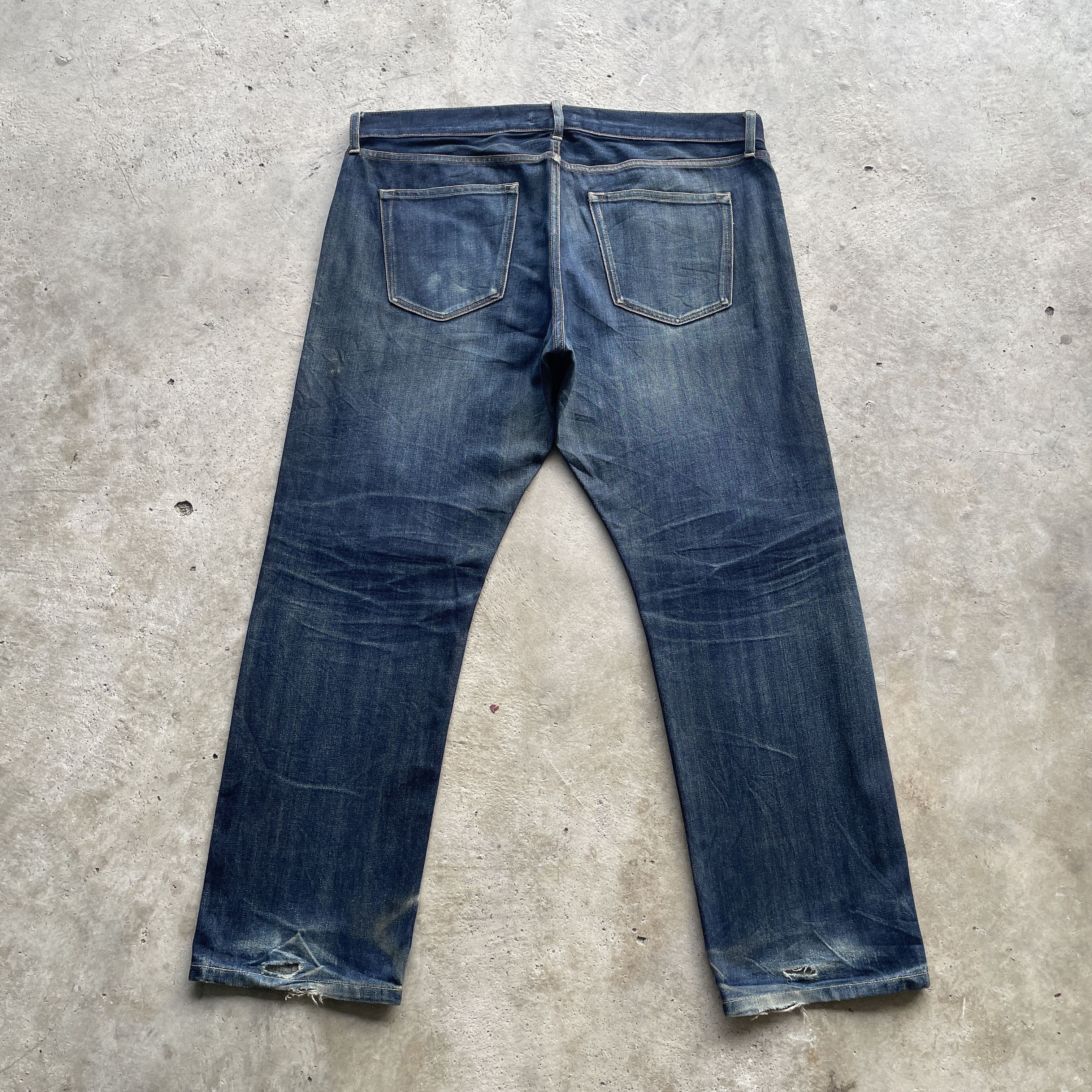 Japanese Brand VINTAGE JAPANESE DISTRESSED FADED RUSTY SELVEDGE JEANS PANTS Size US 39 - 11 Thumbnail